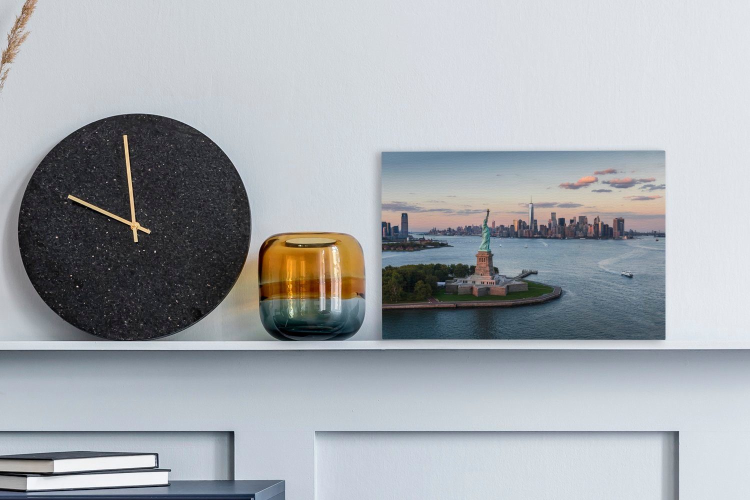 OneMillionCanvasses® Leinwandbild Die Freiheitsstatue und Ansichten von New günstig online kaufen