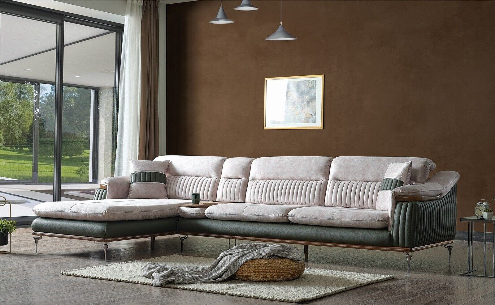 Couch Ecksofa Ecksofa L-Form Wohnlandschaft Teile, Sitz Made Möbel, in Sofa JVmoebel 1 Luxus Polster Europa