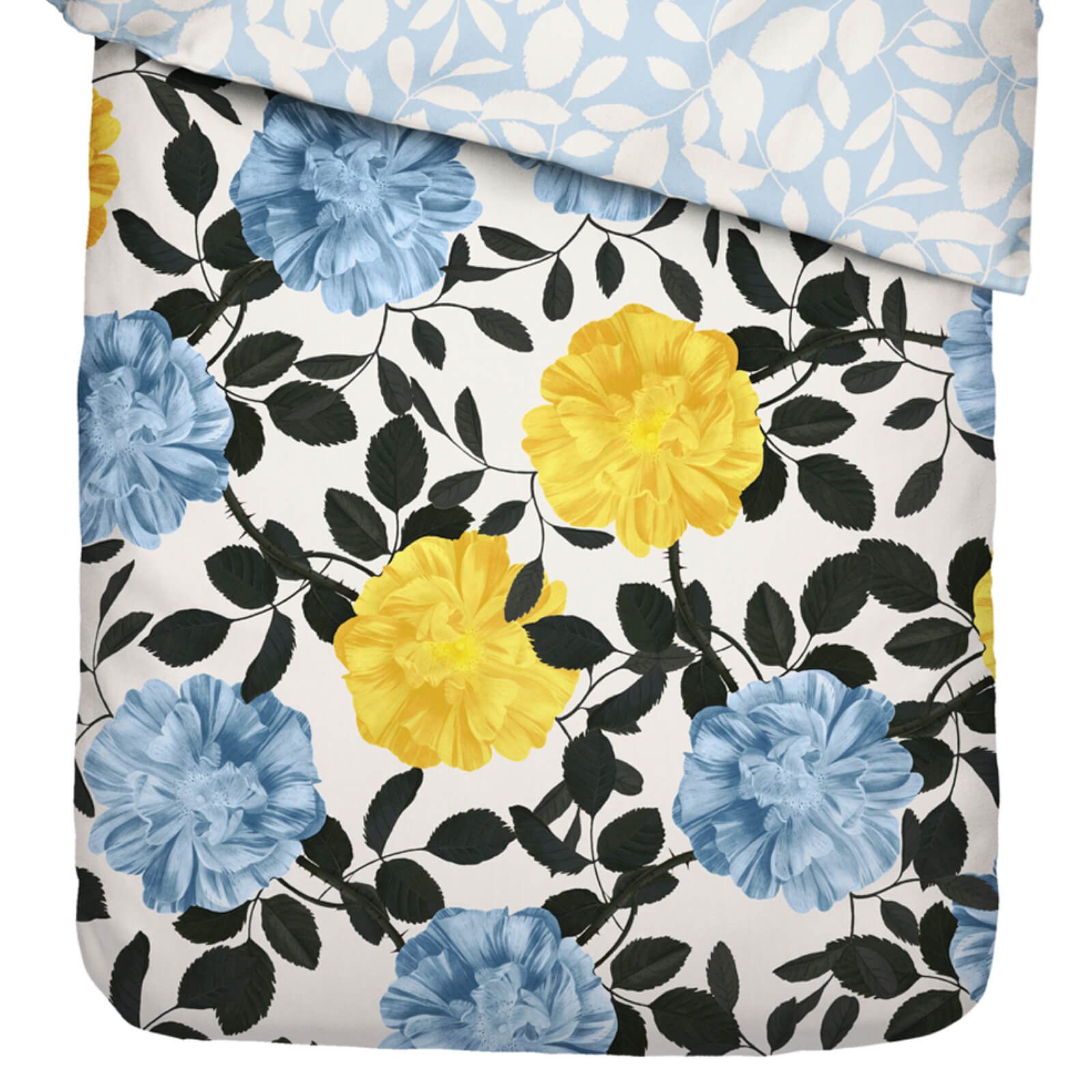 Essenza Bettwäsche Bloom With a view Bright White, Perkal, 2 teilig, Floral, Blumig