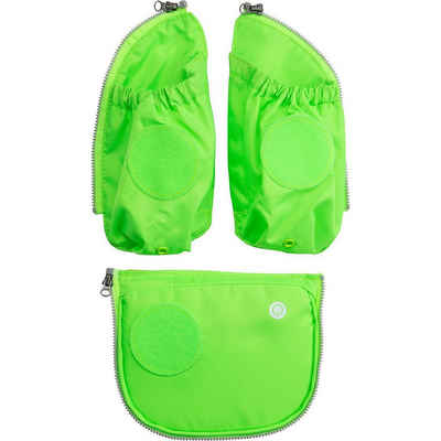 ergobag Schulranzen LED Seitentaschen-Zipset grün, 3-tlg.