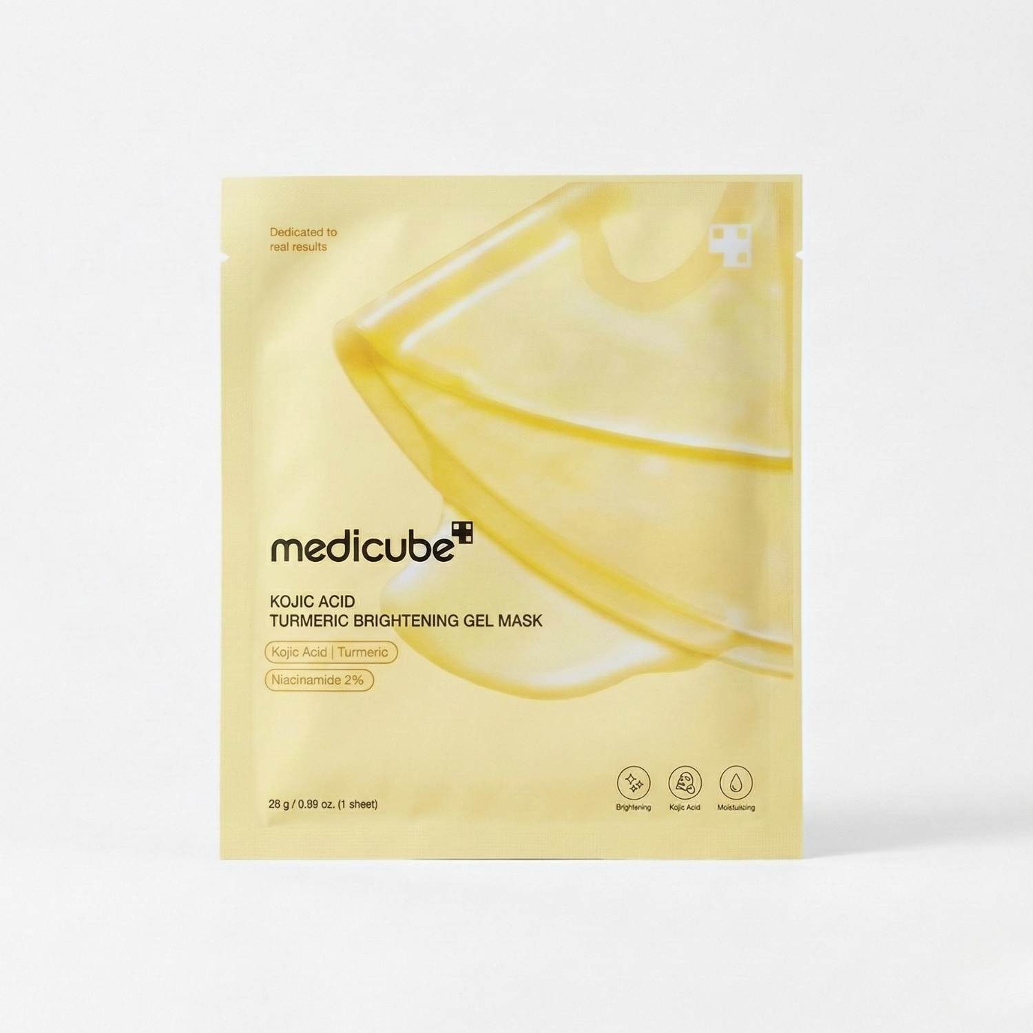 Medicube Gesichtsmasken-Set Kojic Acid Turmeric Brightening Gel Mask – aufhellende Gelmaske mit Kurkuma, Niacinamid & Kojicsäure – für ebenmäßigen Teint, & strahlende Haut – intensive Pflege bei Pigmentflecken – 28 g