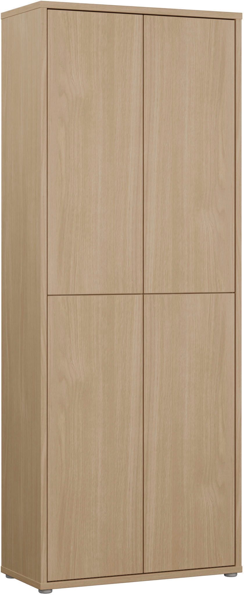 FORTE Schuhschrank Alice Springs, Schuhschrank, Höhe 191,9 cm, 4 Türen, viel Platz (B/H/T 74,5/191,9/34,9 cm) Stauraumschrank, Mehrzweckschrank, Breite 74,5 cm, mit 8 Böden