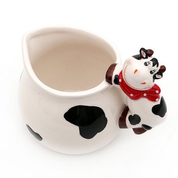 Dekohelden24 Milchkännchen Keramik Milchkännchen Kuh, (1 Stück)