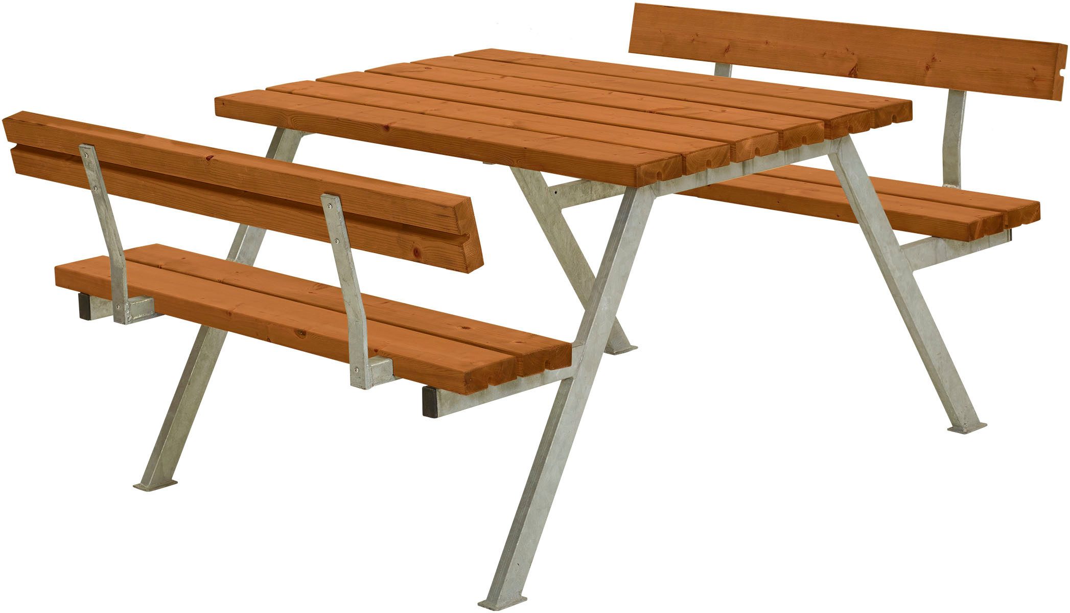 PLUS Garten-Essgruppe Alpha Kombimöbel mit 2 Rückenlehnen, (1-tlg), 118x185x76/45 cm