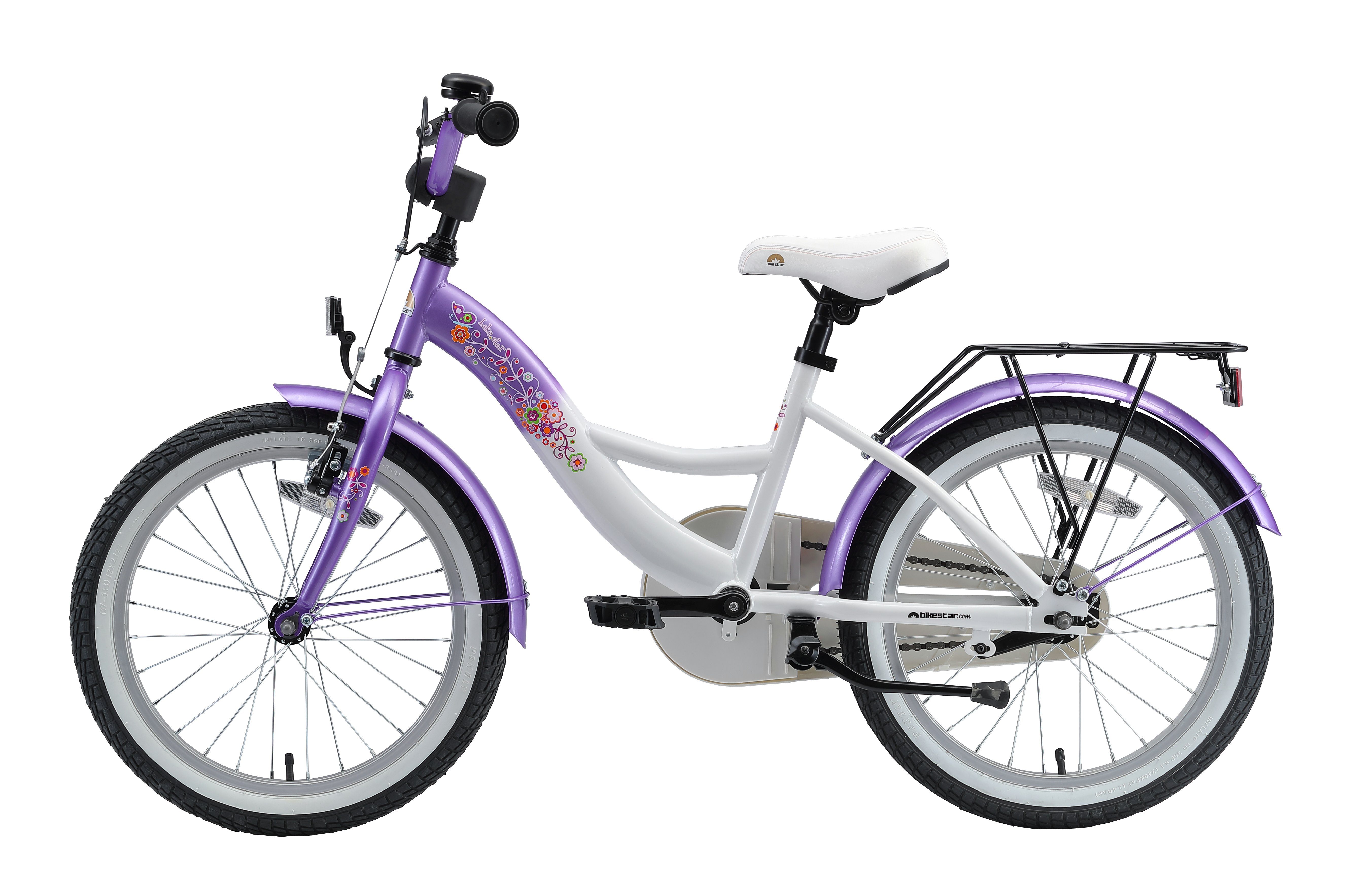Bikestar Kinderfahrrad Classic, 18 Zoll, ab 109 cm, 5 - 7 Jahre, Jungen, Mädchen, 1 Gang, Handbremse, Rücktrittbremse, Kettenschutz, Höhenverstellbar