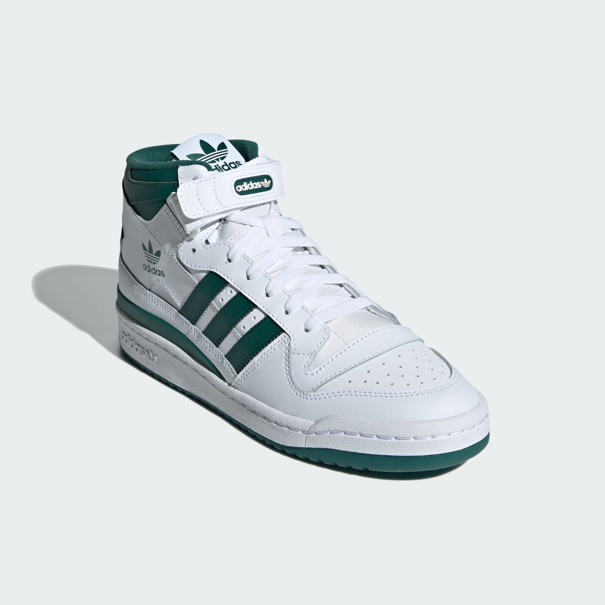 adidas Originals FORUM MID SHOES Sneaker Cloud White / Collegiate Green / Cloud White