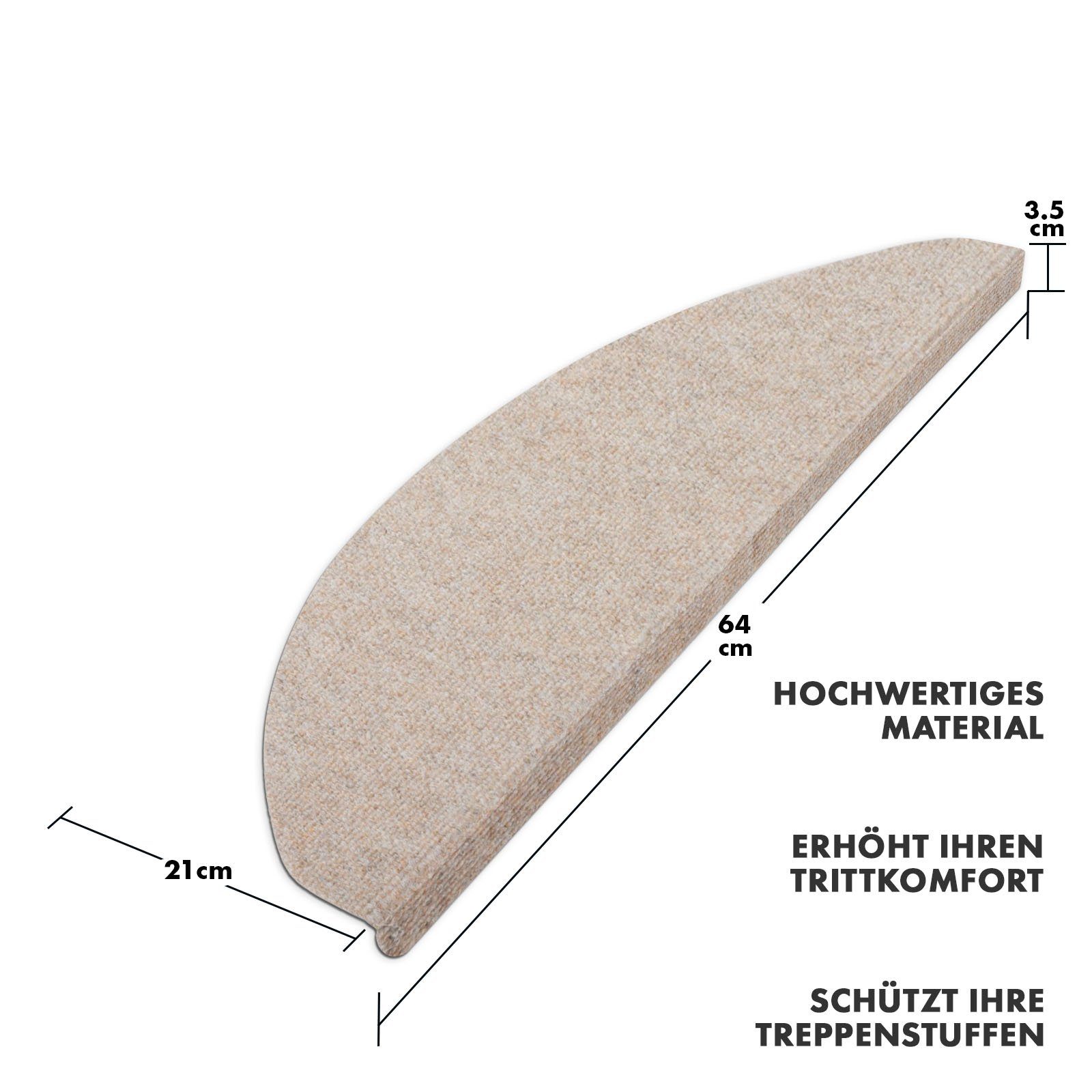 Karat Stufenmatte Denver, Treppenmatte, 5 Farben & 2 Größen, Halbrund, Höhe günstig online kaufen