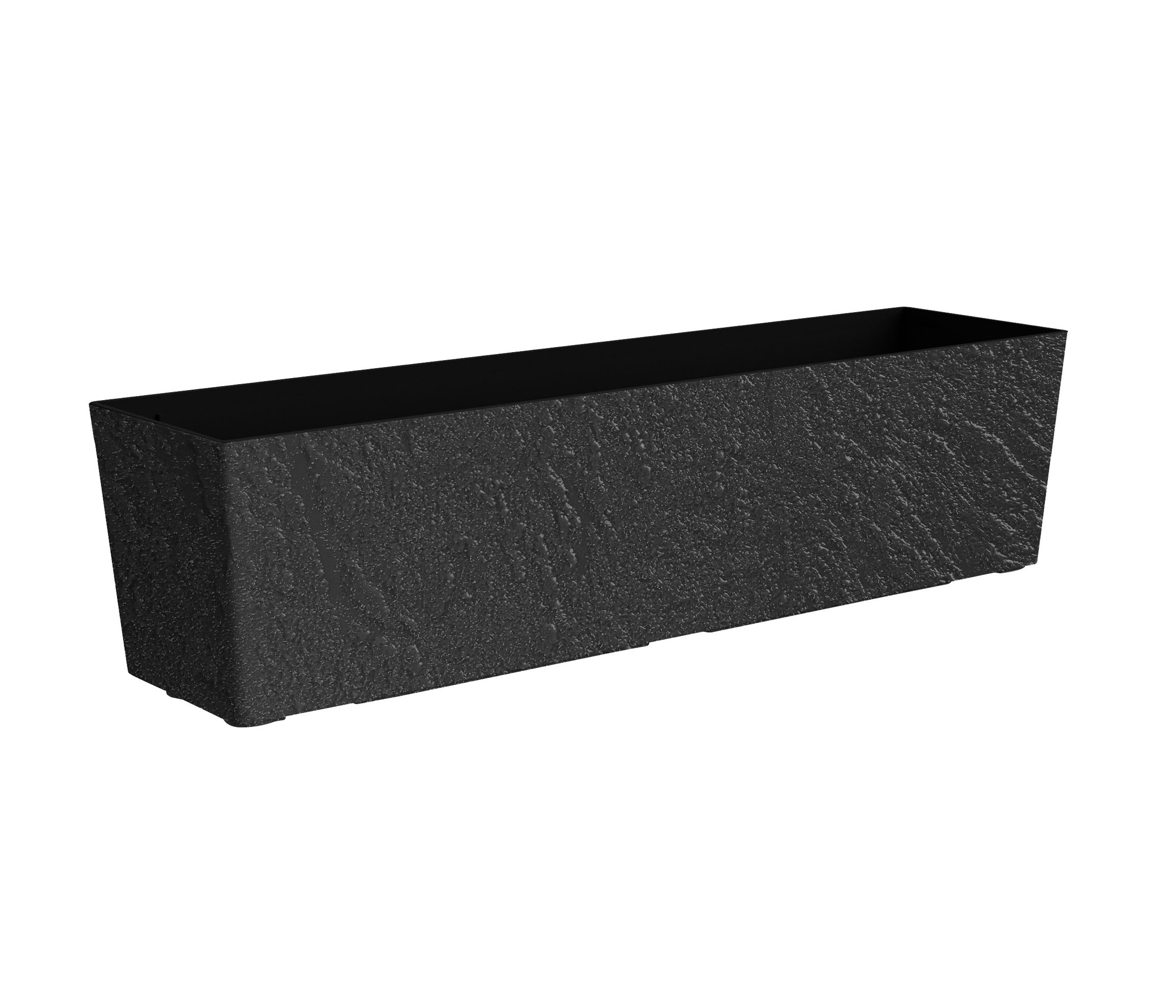 Dehner Blumenkasten Pflanzkasten Stone, Naturstein-Optik, verschiedene Größen, Kunststoff, mit integriertem Hydro-Power-Selbstbewässerungssystem