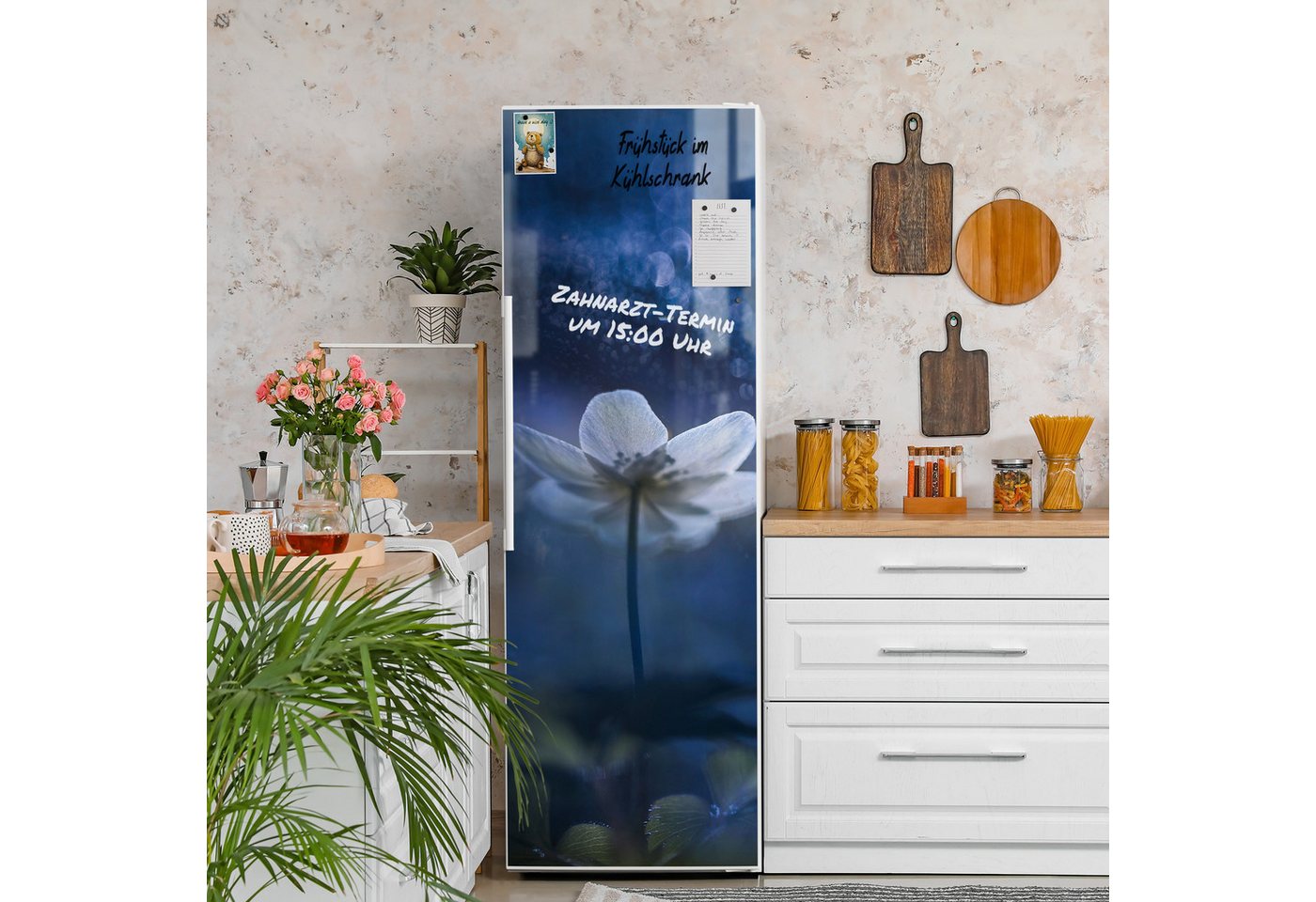 Thumbnail - DEQORI Magnetfolie 'Ätherische Blüte', beschreibbar Kühlschrank Magnetmatte magnetisch Magnetfolie