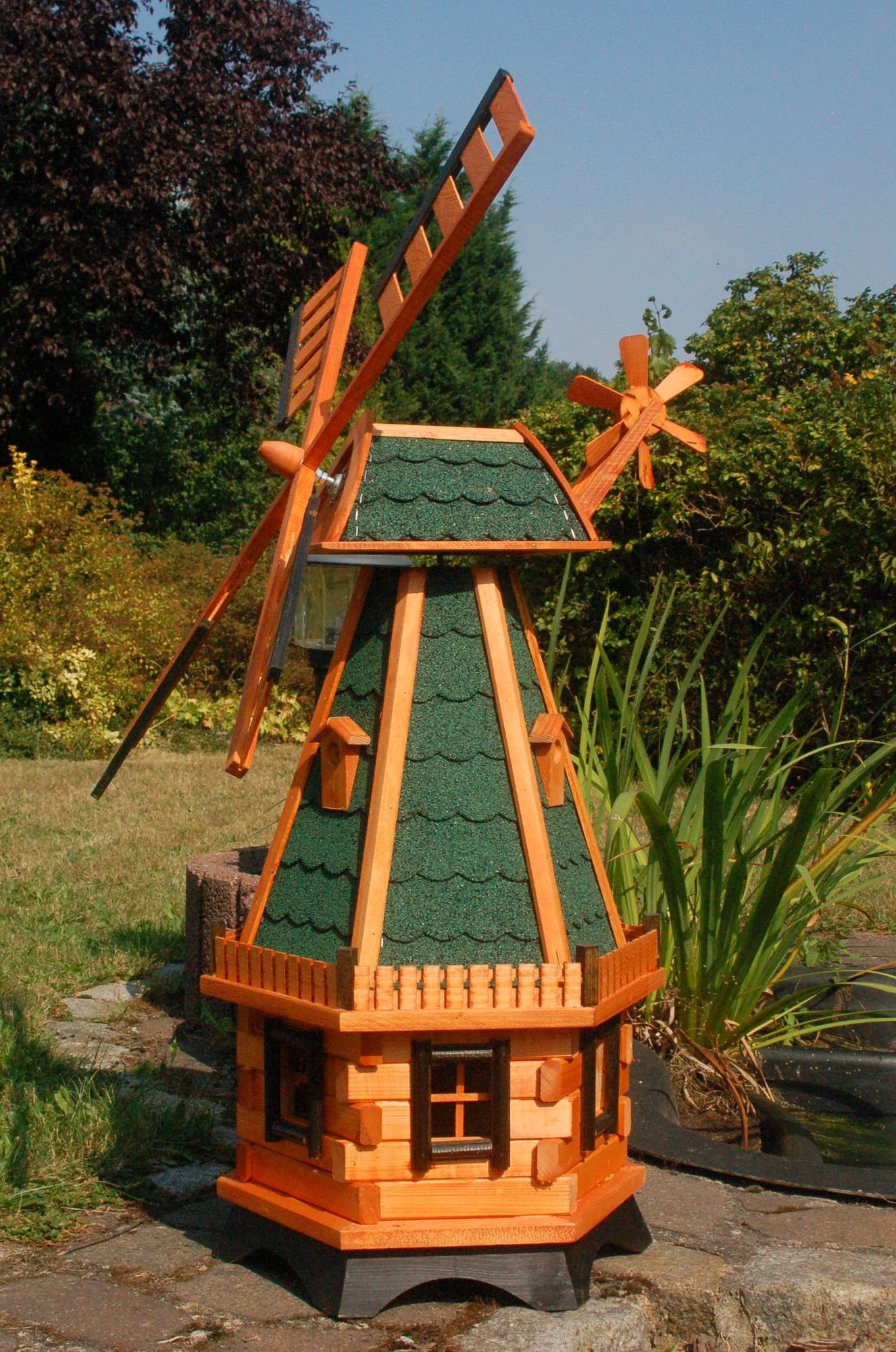 DSH DEKO SHOP HANNUSCH Gartenfigur Große Windmühlen wahlweise mit Solarbeleuchtung