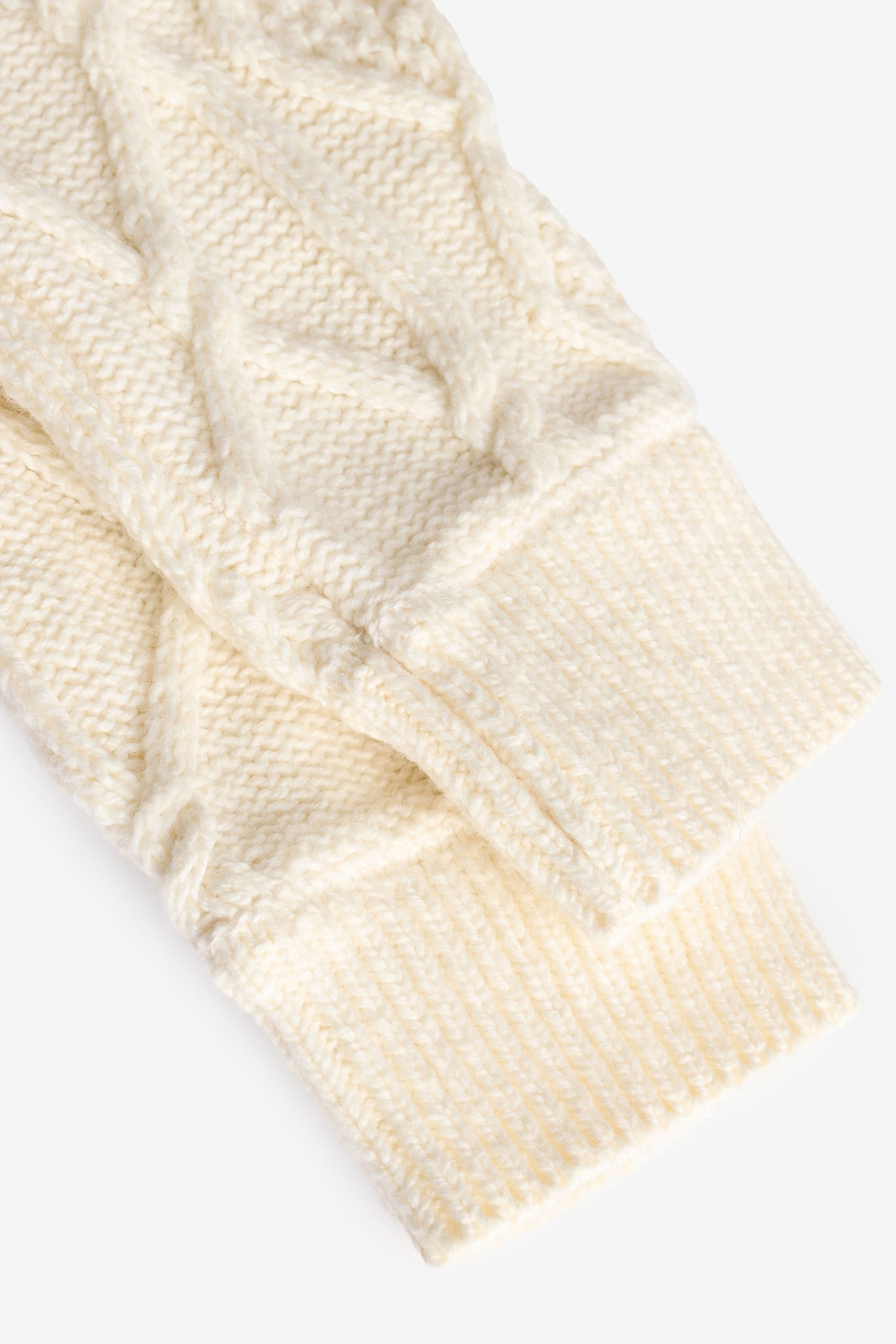 Next Stehkragenpullover Kastiger Pullover mit Zopfmuster (1-tlg)