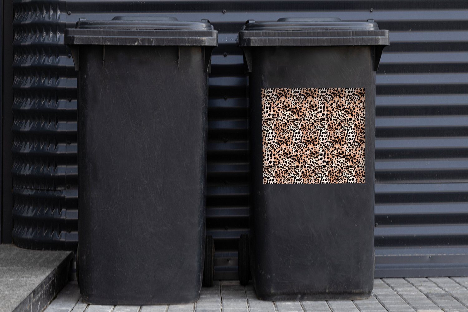 Tiger Tiere Abfalbehälter Tierdruck MuchoWow Mülleimer-aufkleber, (1 - Mülltonne, Sticker, Wandsticker - Container, St),