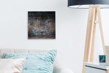 OneMillionCanvasses® Leinwandbild Eisen - Vintage - Rost - Grau - Braun - Abstrakt, (1 St), Leinwand Bilder für Wohnzimmer Schlafzimmer