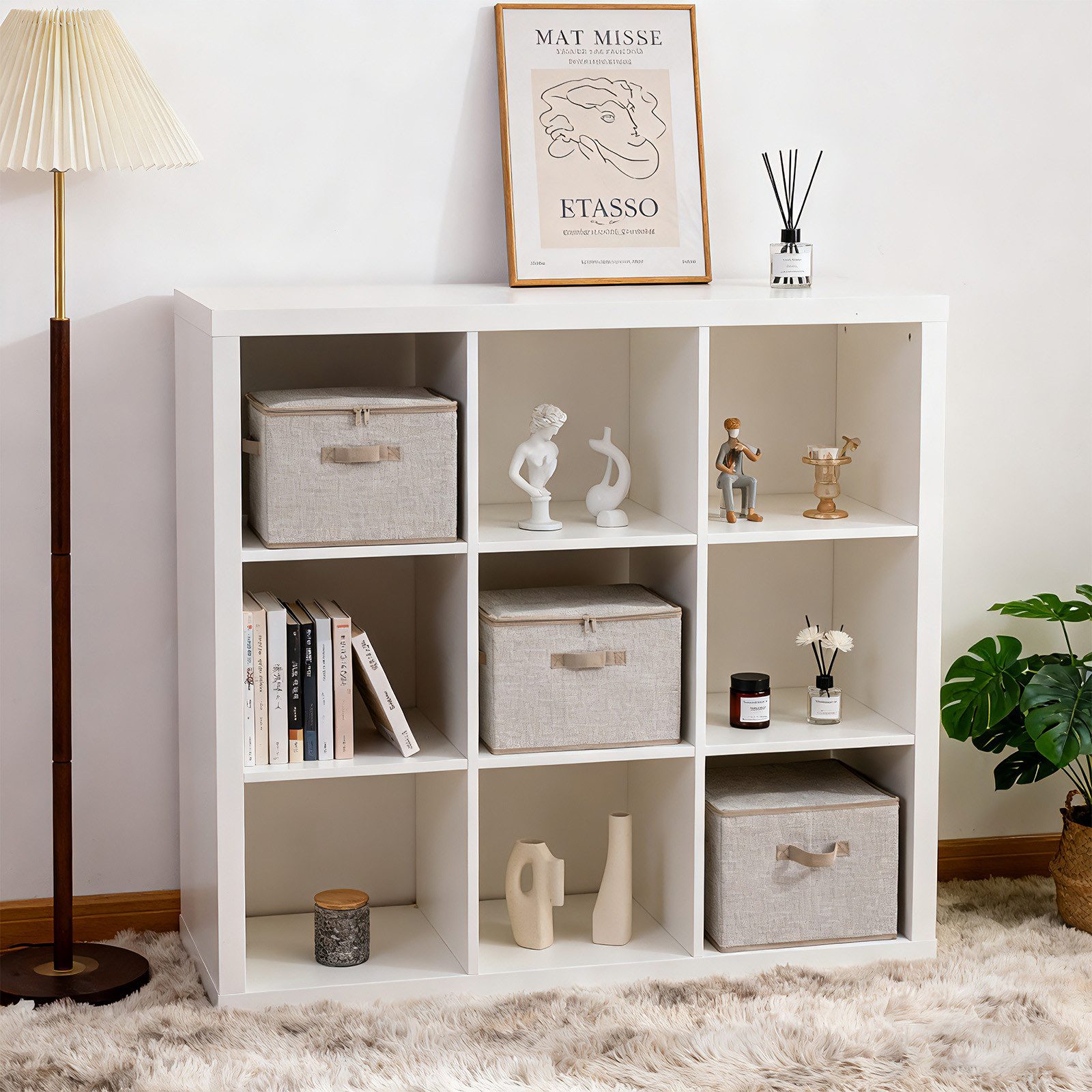 Sekey Aufbewahrungsbox Aufbewahrungsbox mit Deckel aus Vliesstoff Faltbare Stoffboxen, Faltbox Organizer für Kleidung Aufbewahrungsboxen für Schrank Regal