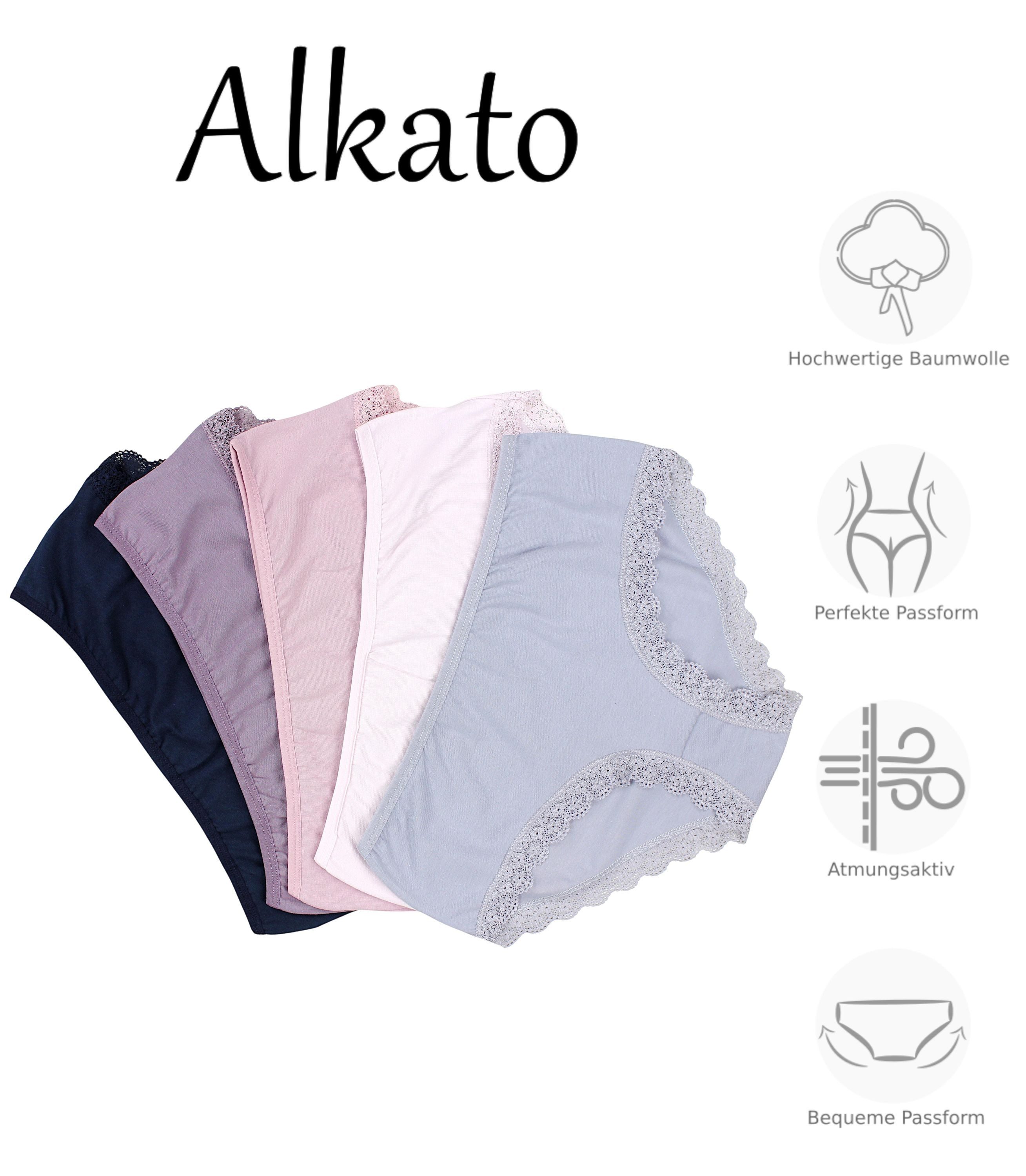 Alkato Slip Damen Slips Baumwolle Unterwäsche 5er Pack – Bild 3 von 5