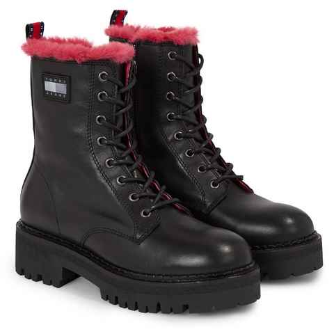 Tommy Jeans TJW W URBAN BOOT SMOOTH LTR WL Winterstiefelette mit farbigem Innenfutter