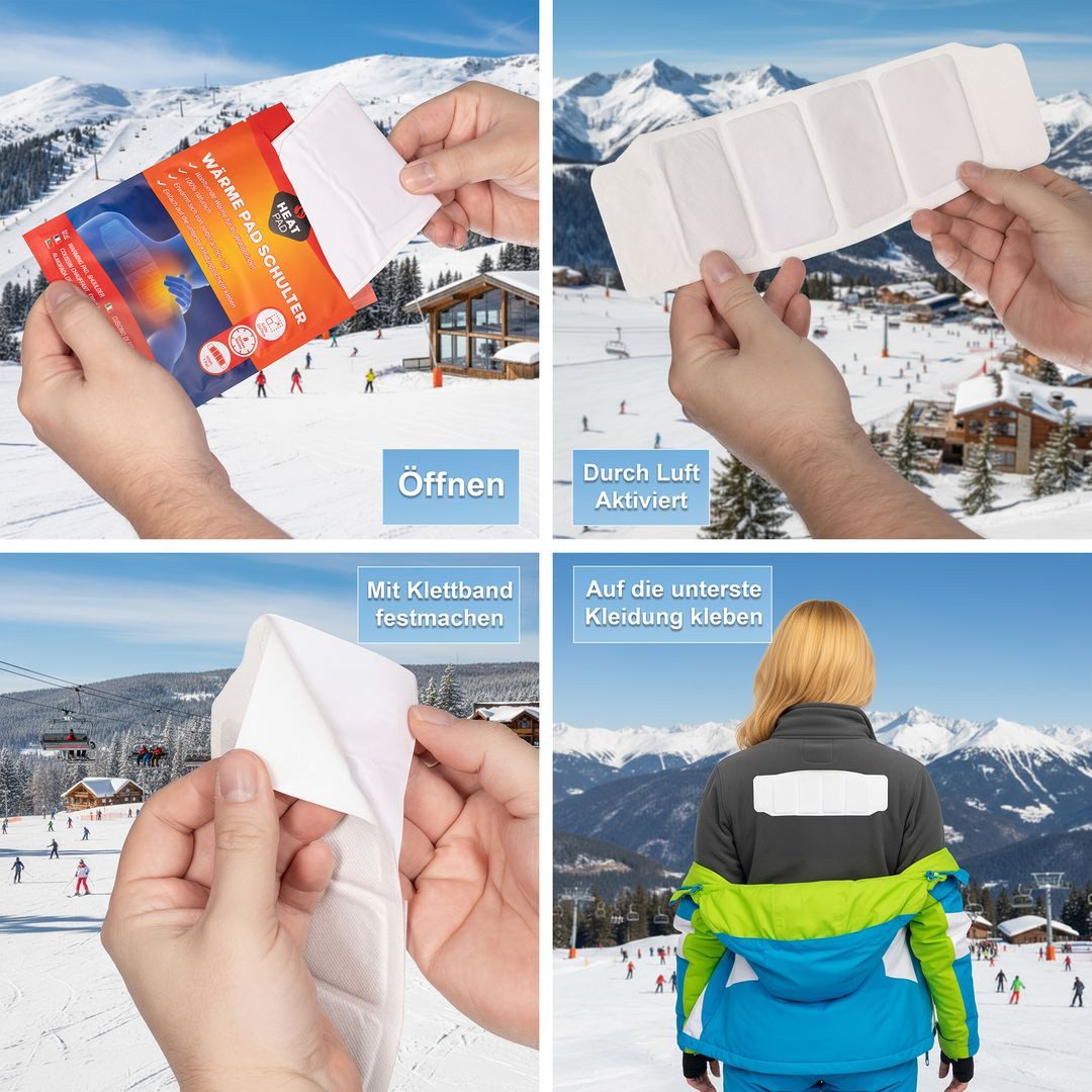 laro Wärmepad Schulter Wärmepflaster 10 Stk – 8 h Wärme & Entspannung, 10-tlg.