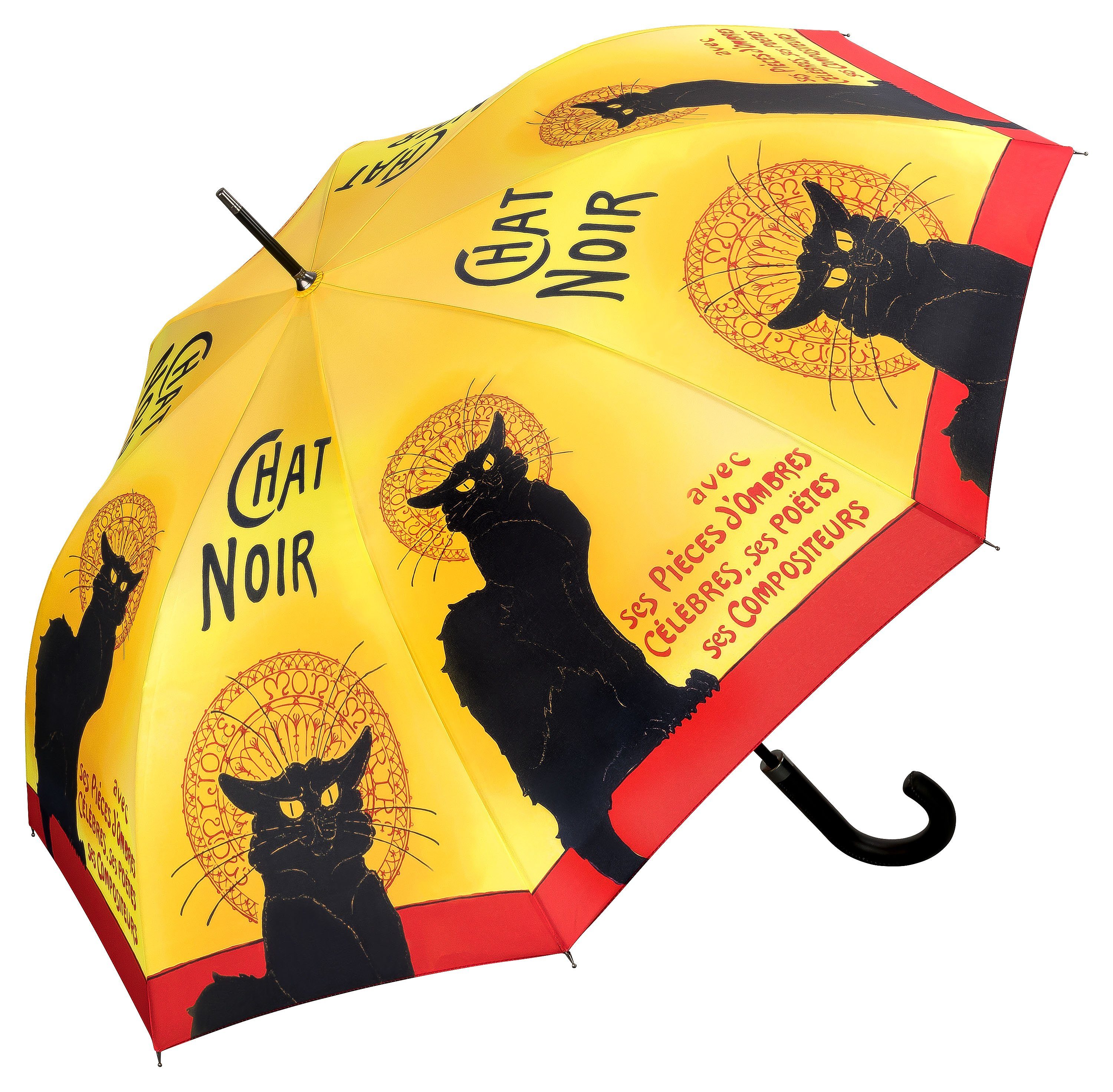 von Lilienfeld Stockregenschirm Regenschirm Chat Noir Katze Kunst  Auf-Automatik, Tiermotiv