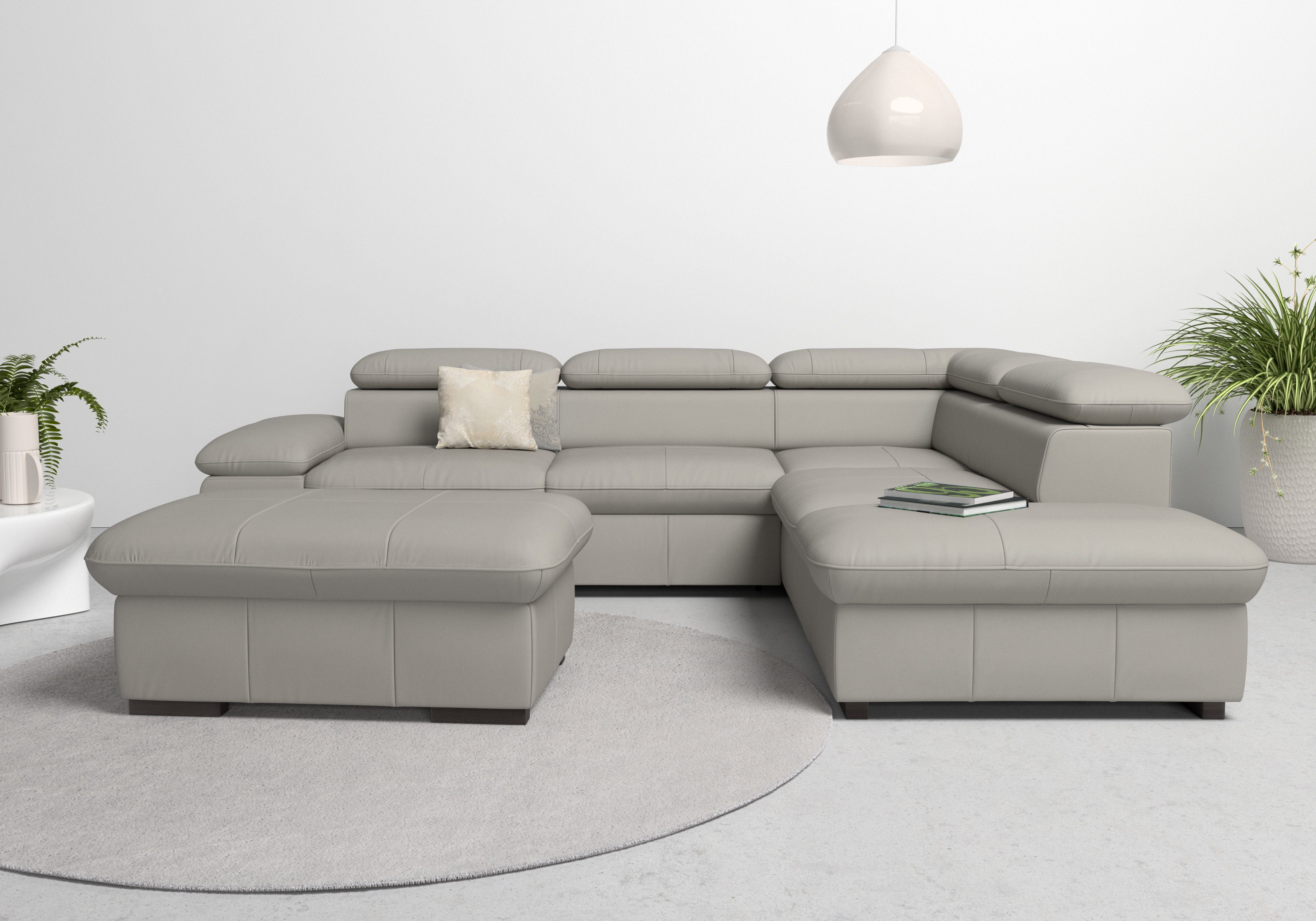 Home affaire Ecksofa Alberto L-Form, mit Kopfteilverstellung, wahlweise mit Bettfunktion