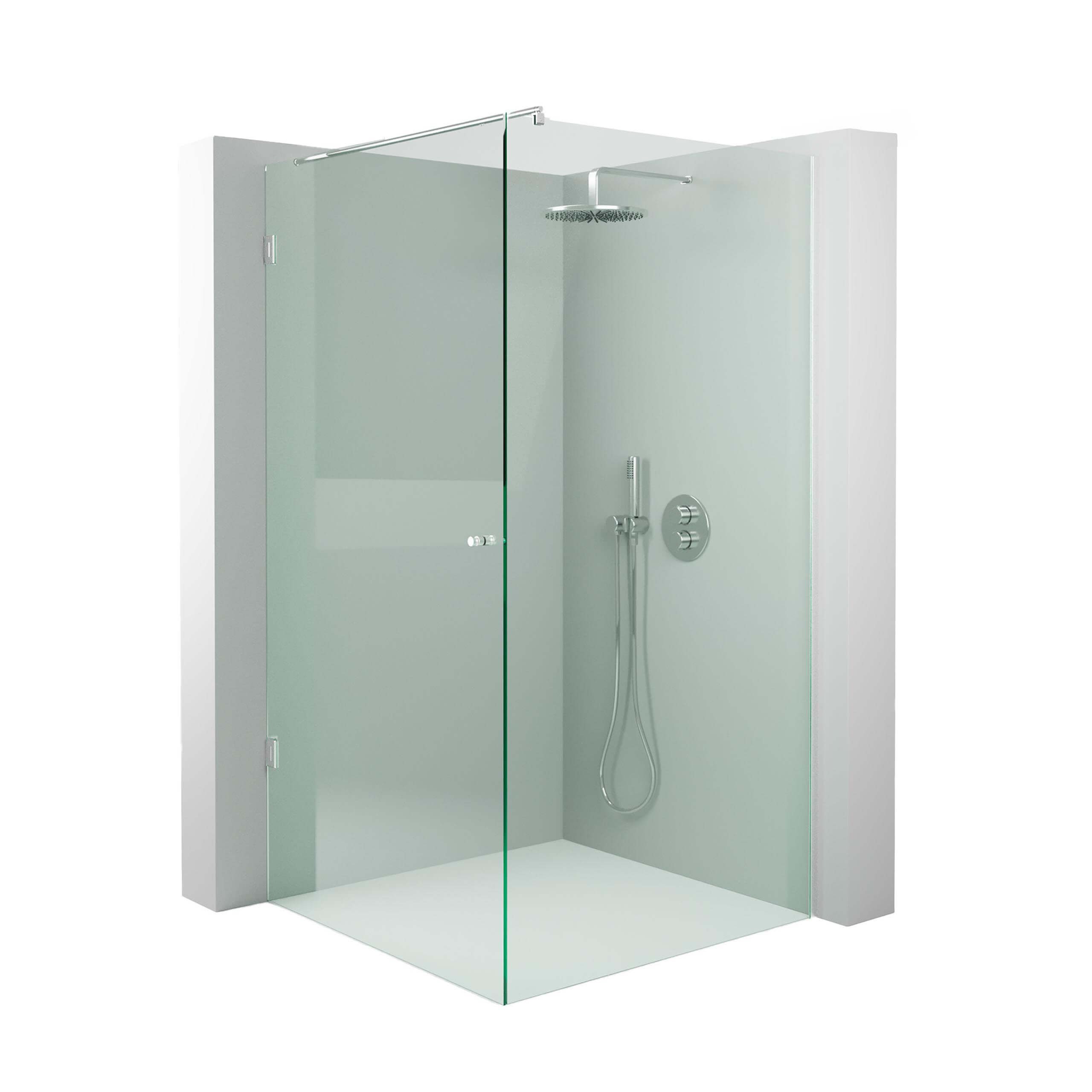 glasprofi24 Duschwand HLO-GUB4, 8-mm-Einscheibensicherheitsglas (ESG), Made in Germany
