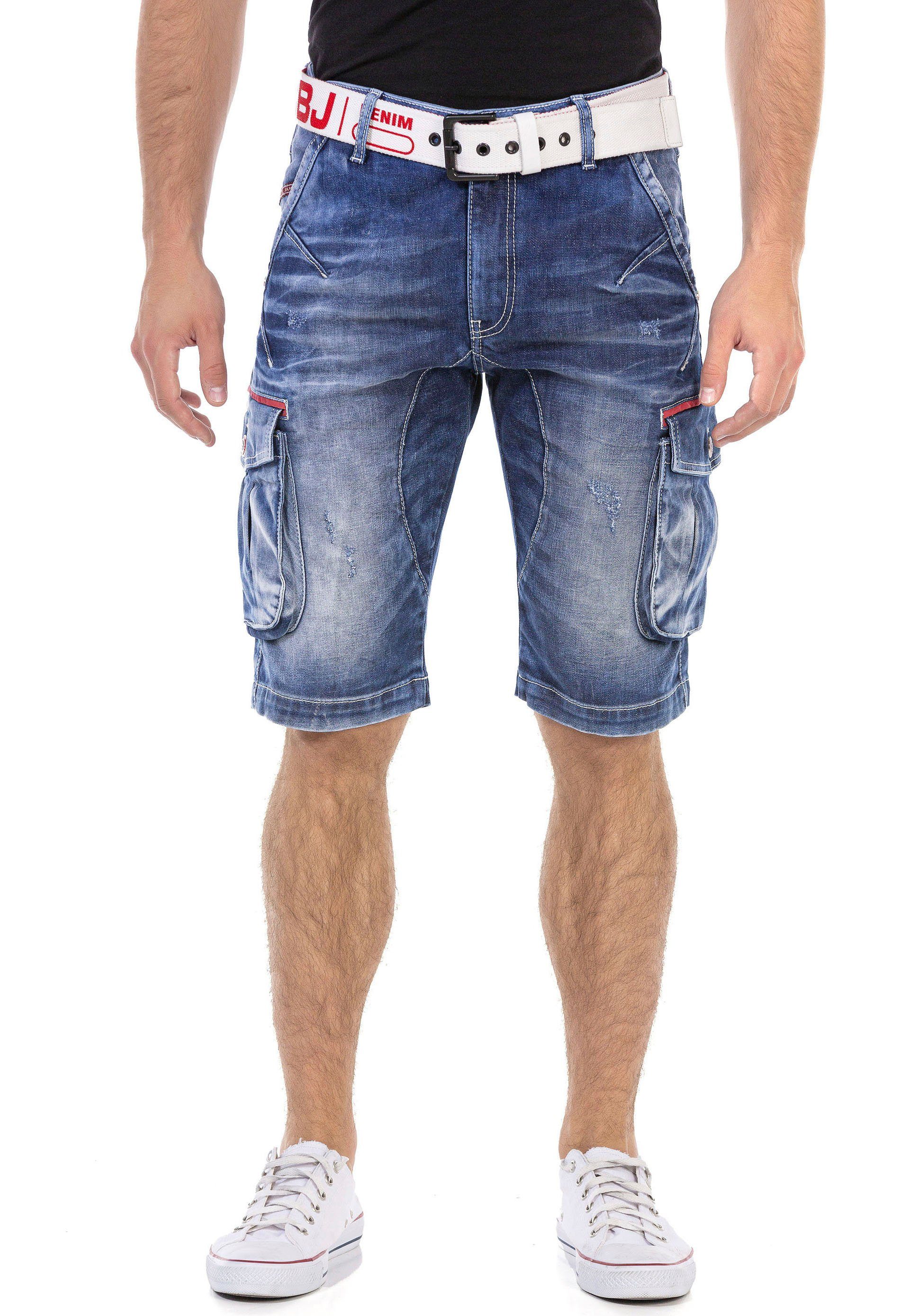 Cipo & Baxx Jeansshorts in Denim, mit Cargotaschen günstig online kaufen