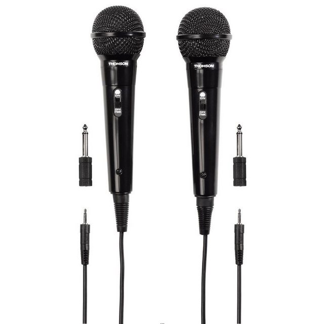 Thomson Mikrofon »Dynamisches Mikrofon M135D, Karaoke, 2er Pack, 3,5 mm 3 m Kabel, mit 6,35 mm Adapter«  - Onlineshop OTTO