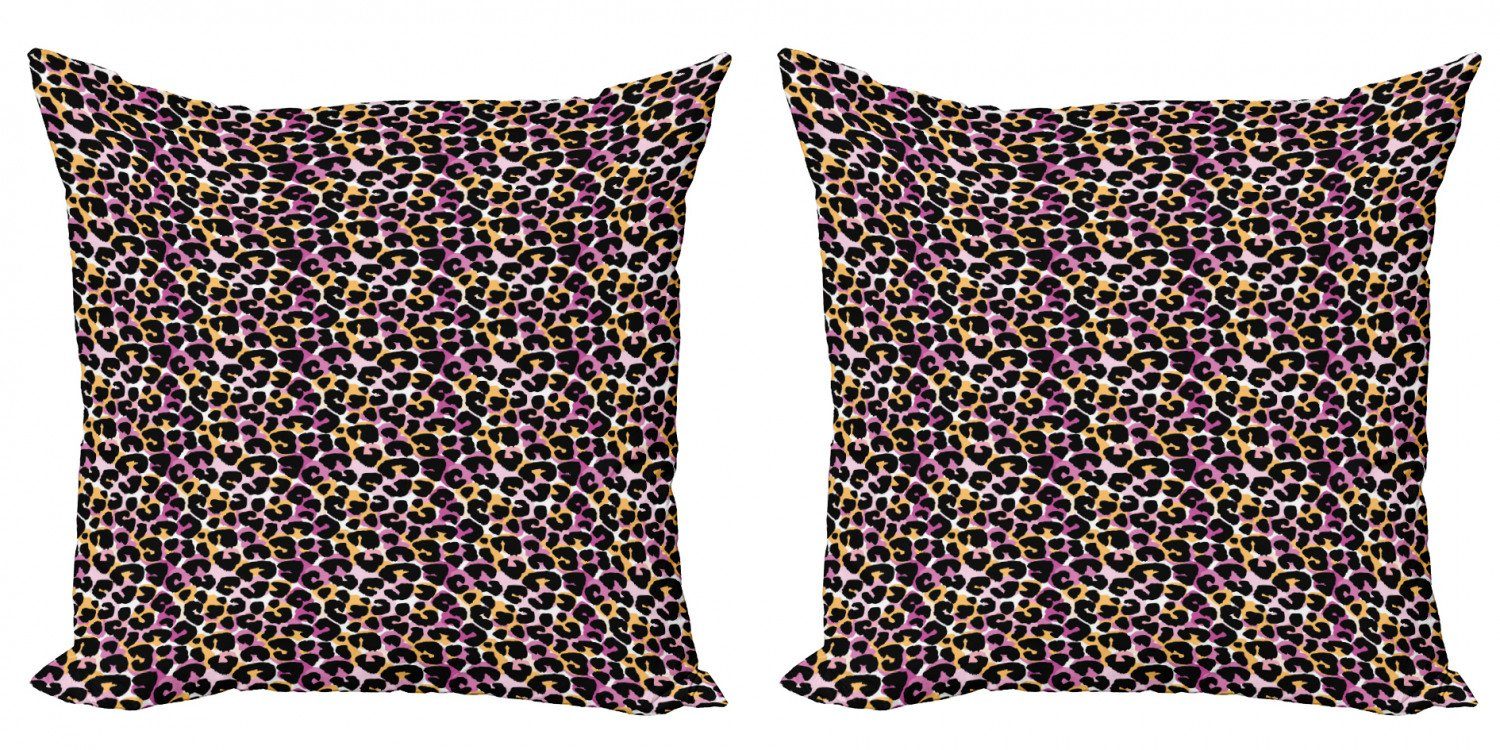 Kissenbezüge Modern Accent Doppelseitiger Digitaldruck, Abakuhaus (2 Stück), Leopard-Druck Wilde Exotic Animal
