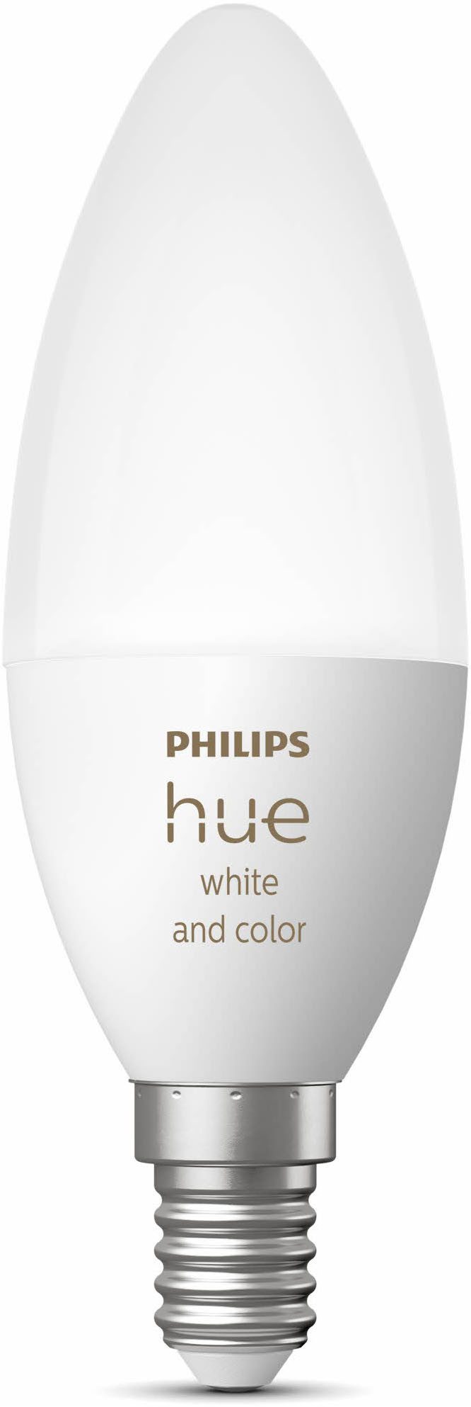 Philips Hue LED-Leuchtmittel White / White & Color Ambiance Kerze 470lm, E14, 1 St., Farbwechsler