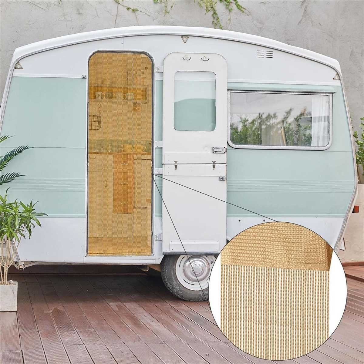 Bestlivings Vorhang (1 St), Stangendurchzug, halbtransparent, Fadenvorhang (56x185cm), Carvan Camping Fadengardine als Türvorhang