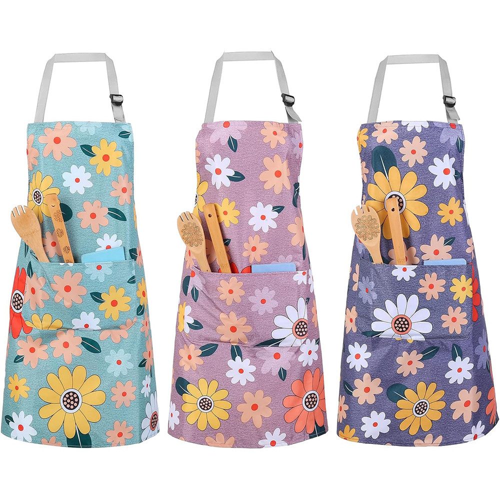 Coonoor Kochschürze Küchenschürze,Schürze für Küche, Garten und Salon, (3-t günstig online kaufen