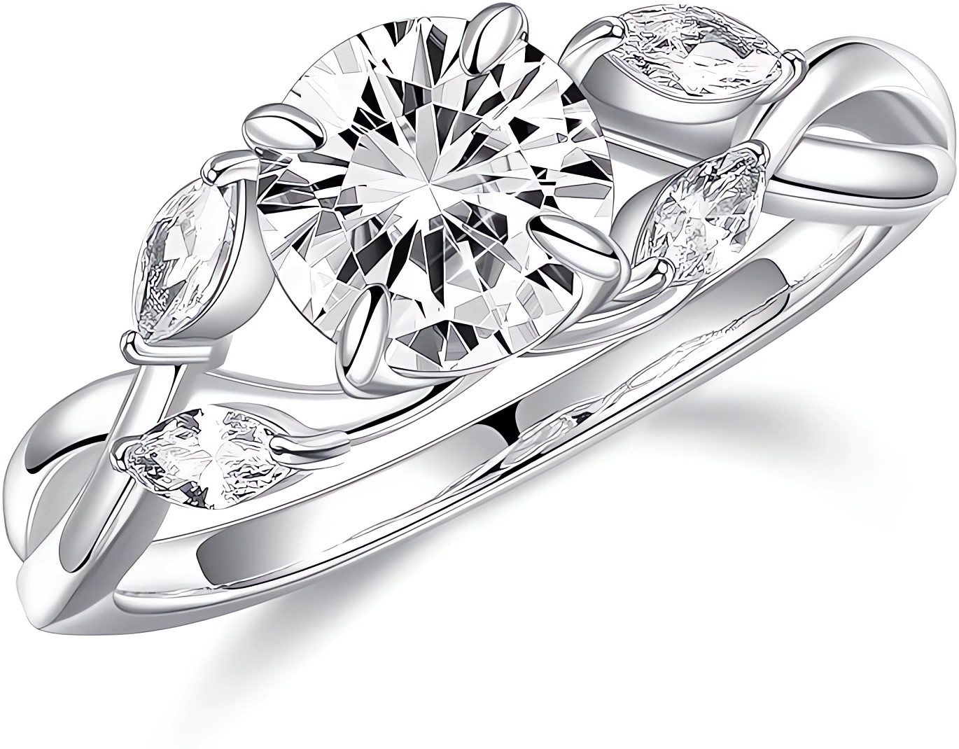Diamantring Verlobungsring Damen,Statement Ring,Eheringe Gold,Geschenk Freundin
