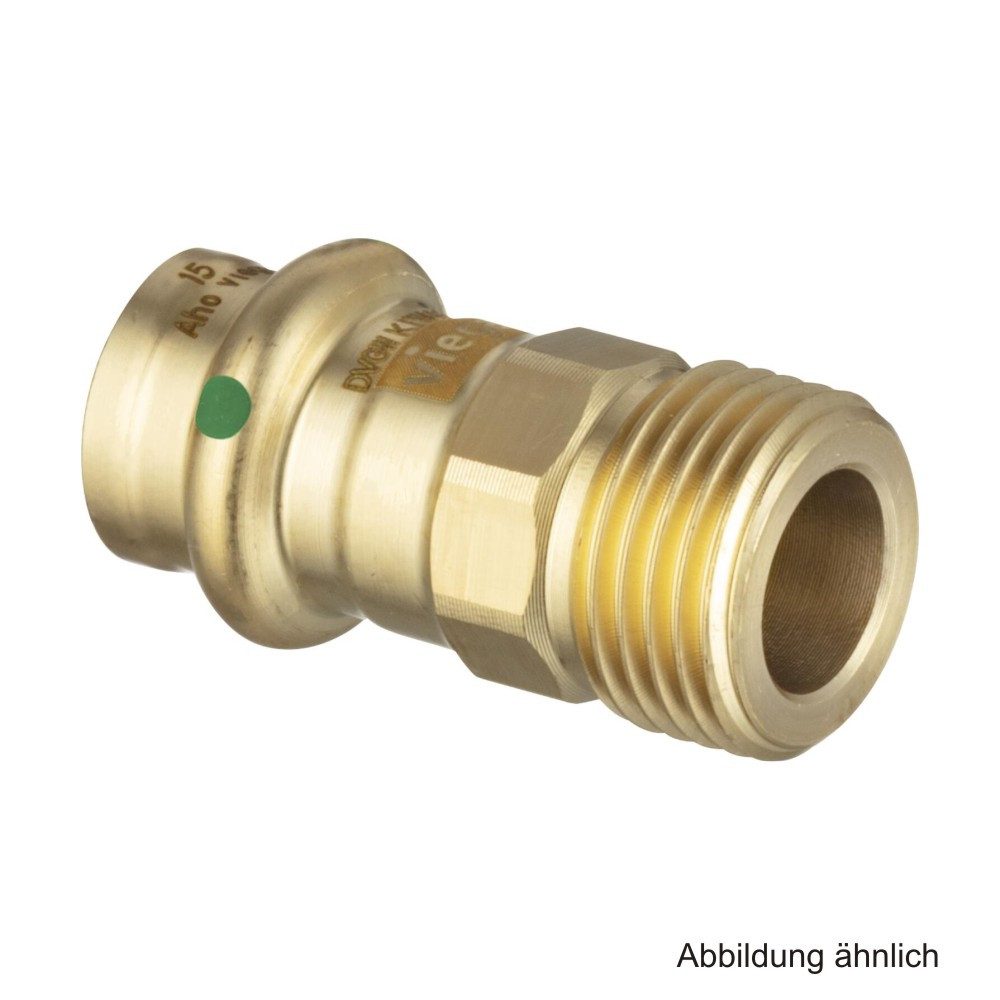 Wasserrohr Viega Sanpress Übergangsstück, Modell 2211.4, 15 mm x G 1/2"