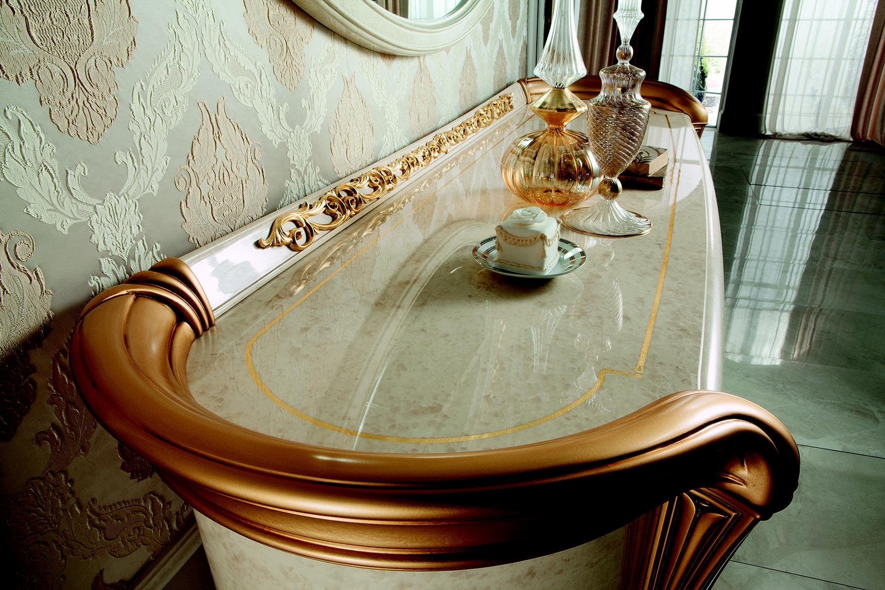 Europe Antik Tisch (Schminktisch), Spiegel in Schminktisch Schlafzimmer JVmoebel Jugend Stil Schminktisch Hocker Made