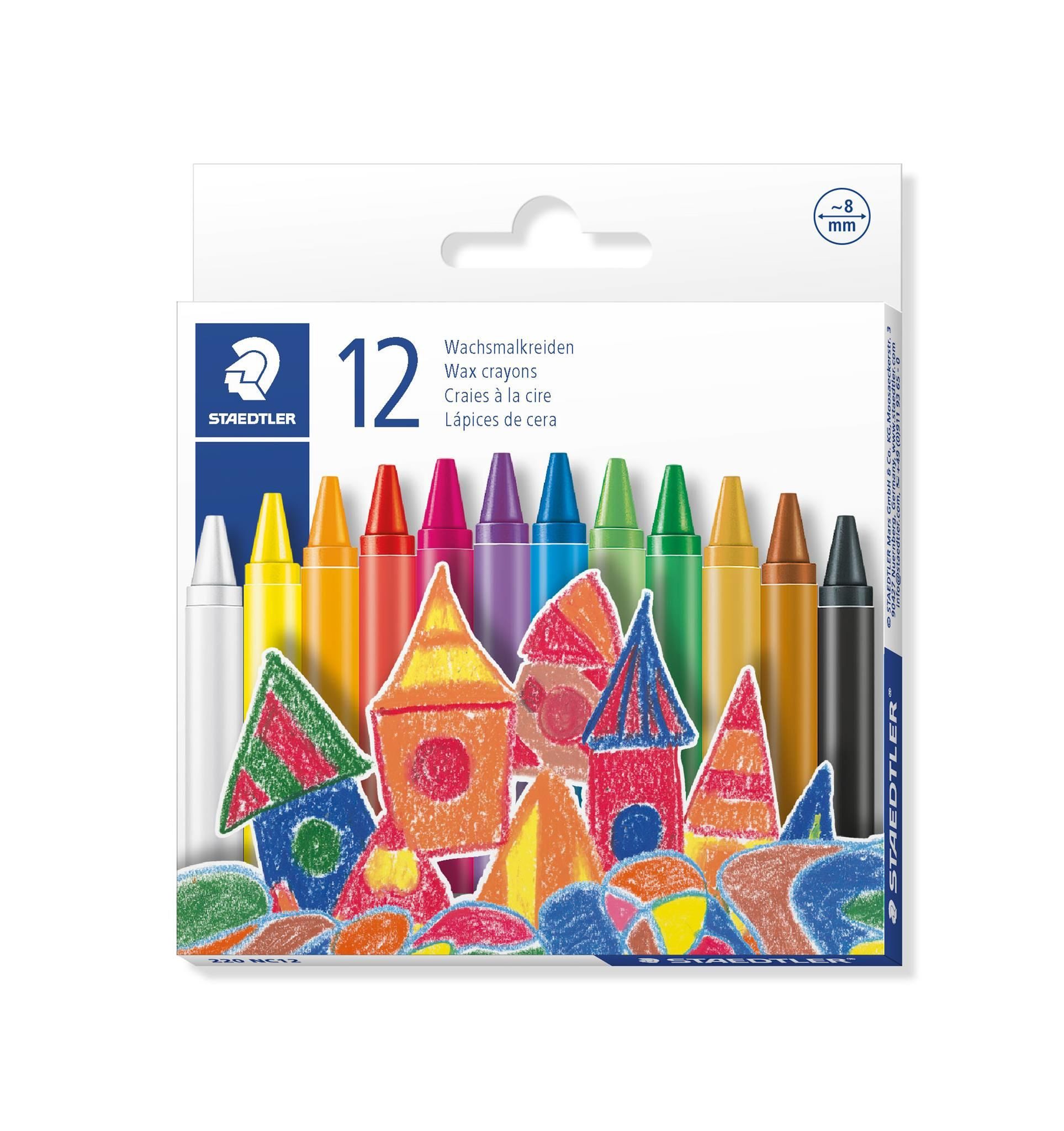 STAEDTLER Wachsmalstift Staedtler Wachsmalkreide 8mm 12St.