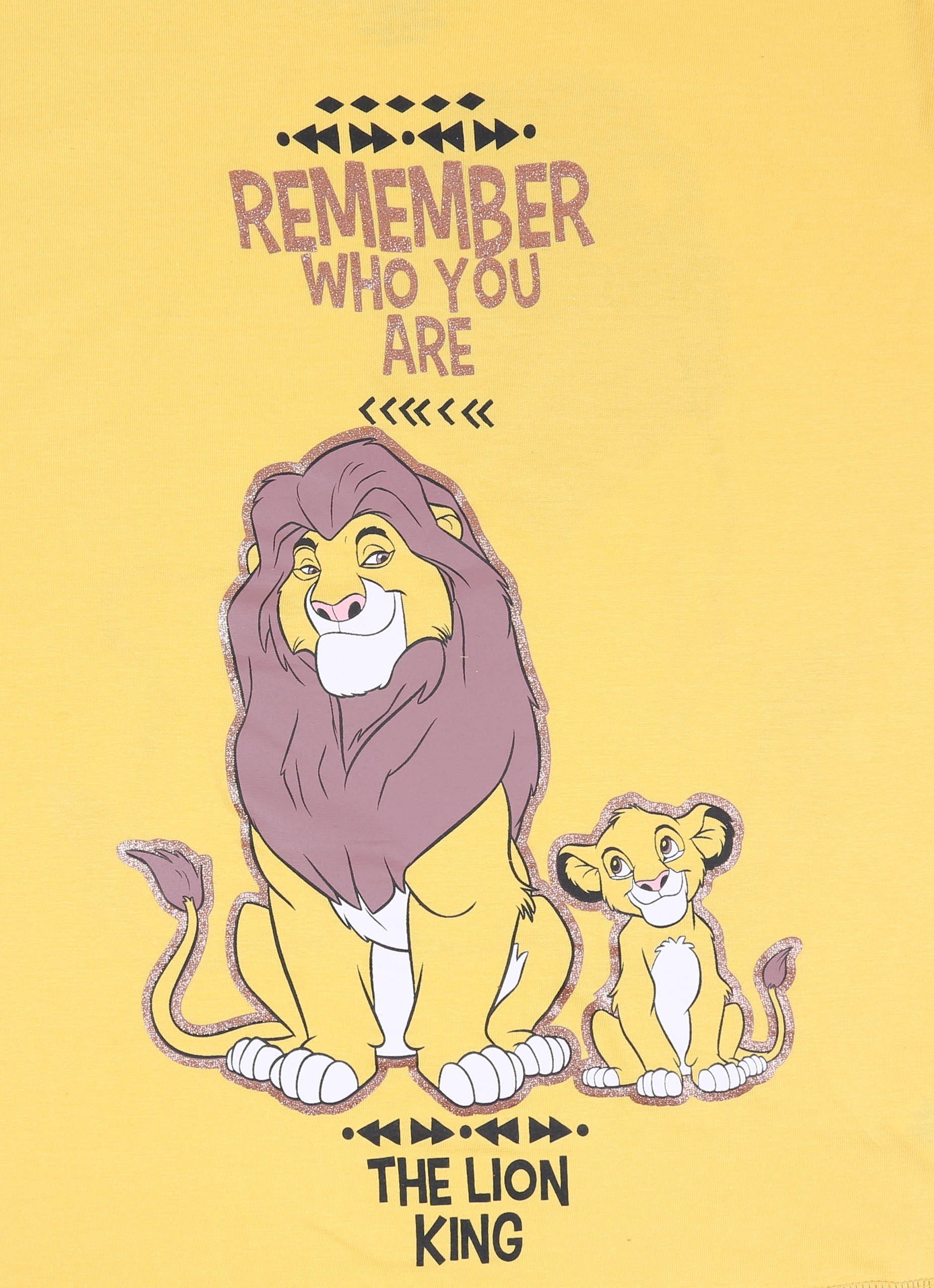 Disney Kurzarmbluse Gelbes T-Shirt "König der Löwen" für Damen DISNEY L