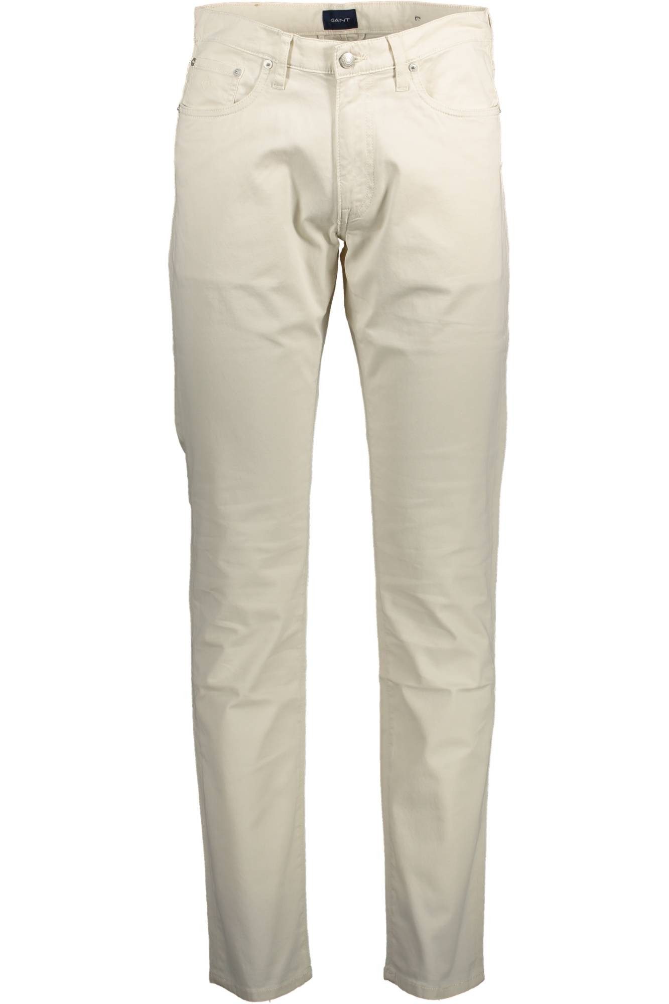 Gant 5-Pocket-Hose Weiße Bio-Baumwoll-Hose für Herren: Schmaler Schnitt, 5 Taschen