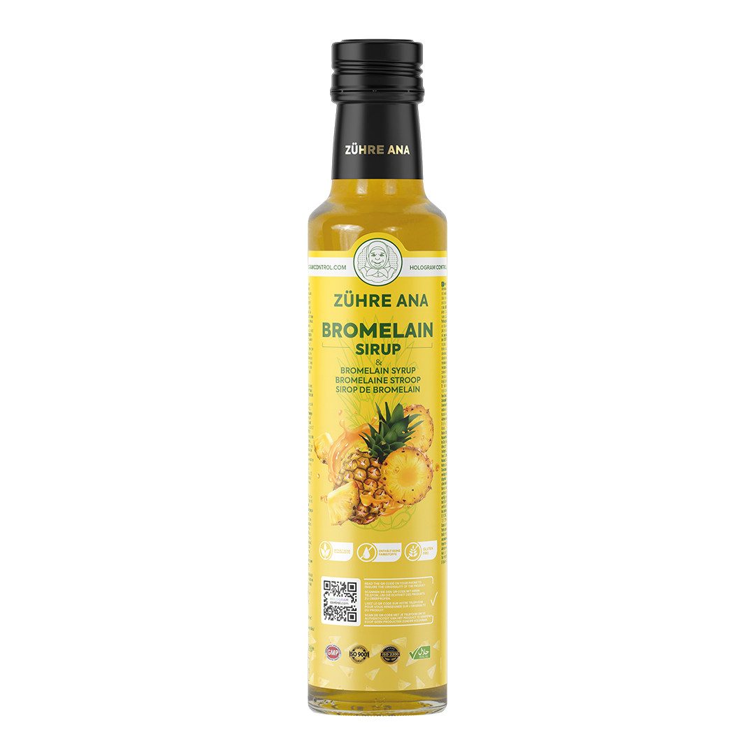 Zühre Ana® Bromelain Sirup-Natürlich Ananas – Reichhaltige und Natürliche Formel sirup, 250 ml, Enthält L-Carnitin, Akaziengel und Bromelain, Vitamin C
