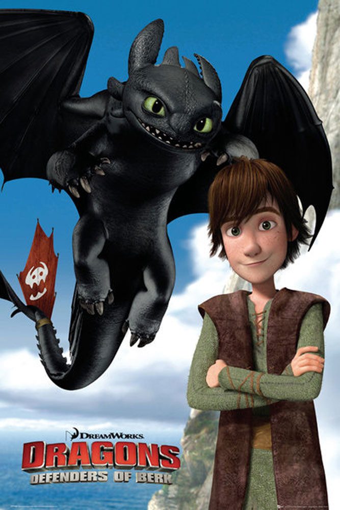 Poster Dragons - Poster - Defenders of Berk - Ohnezahn + Zusatzartikel