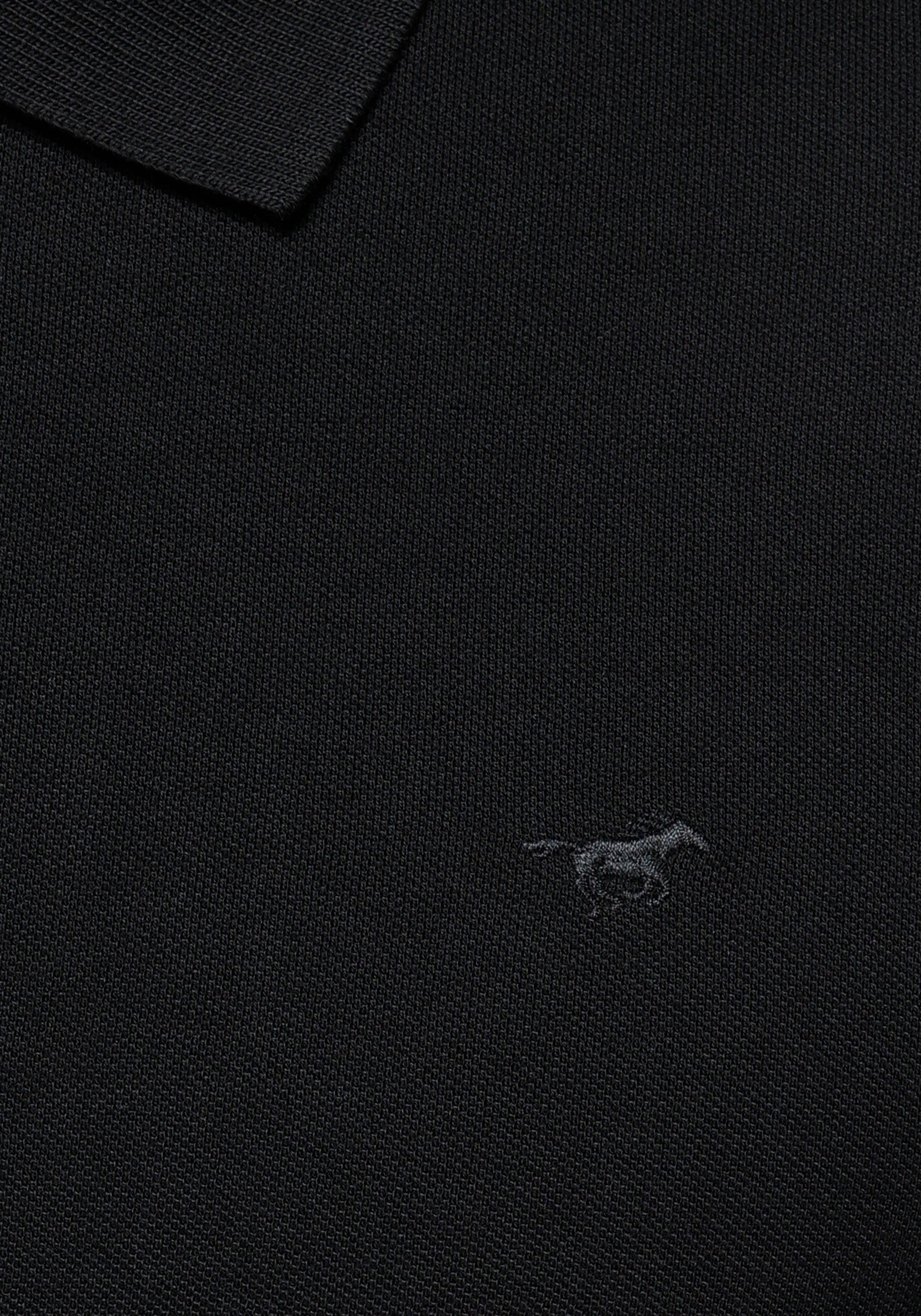 Poloshirt Logostickerei mit schwarz MUSTANG