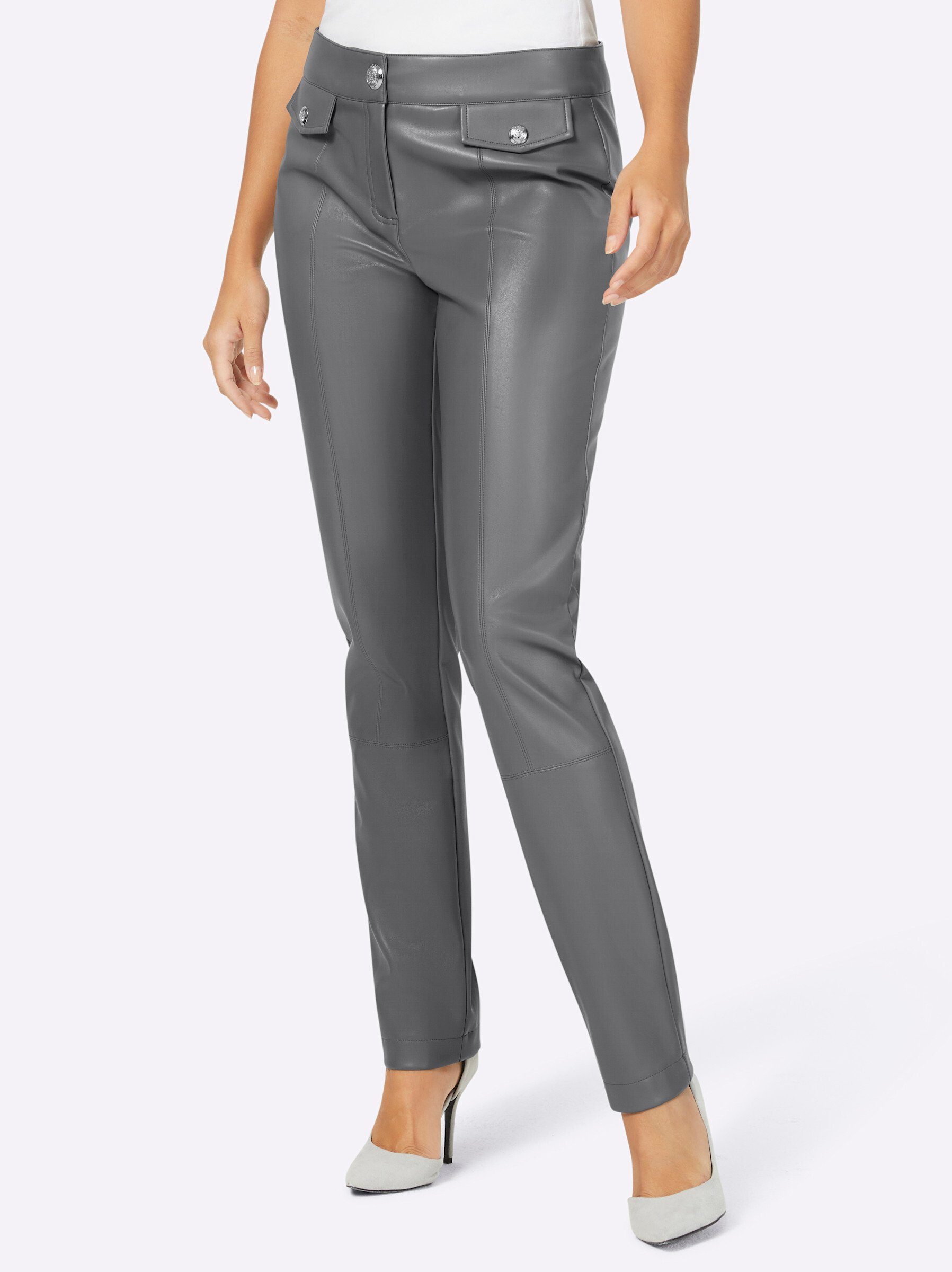 creation L Jerseyhose Lederimitat-Hose komfortabel