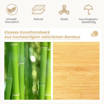 Dripex Pflanztisch Gartentisch, Beistelltisch mit Unterschrank, Besteht aus Bambus