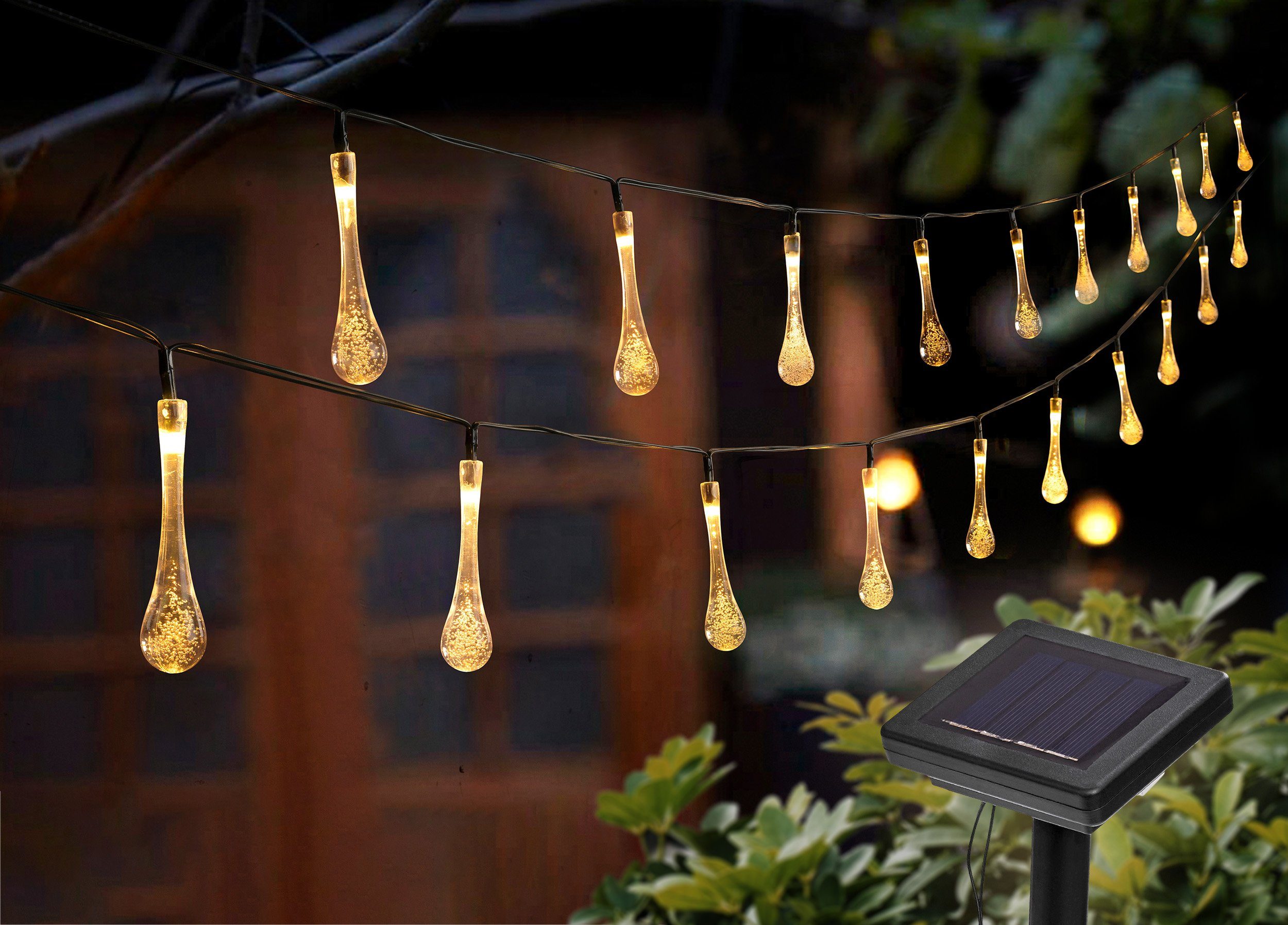 IC Gardenworld LEDLichterkette Solar LED Lichterkette für außen im