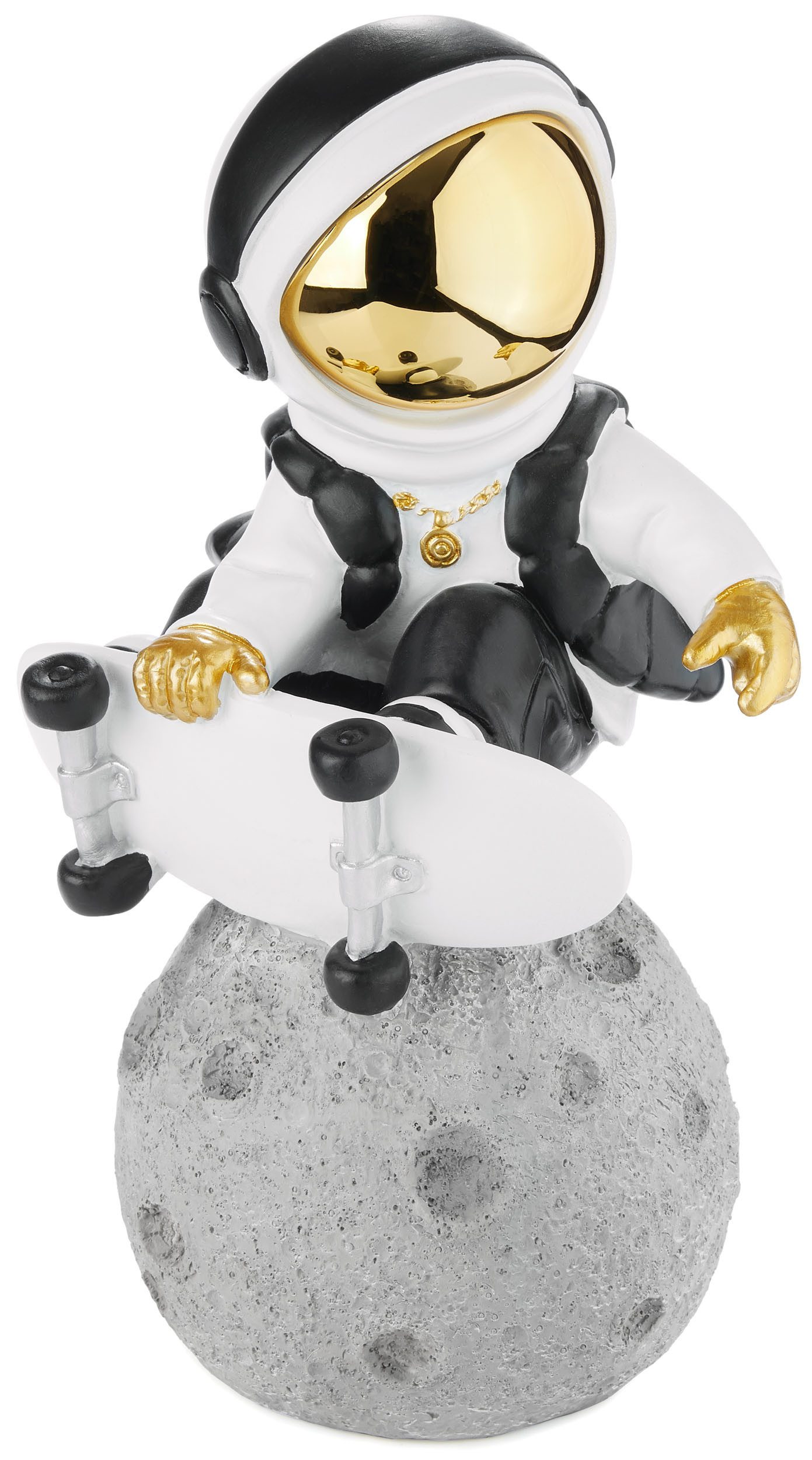 BRUBAKER Dekofigur Astronaut - Skateboarder auf dem Mond - 24 cm Weltraum F günstig online kaufen