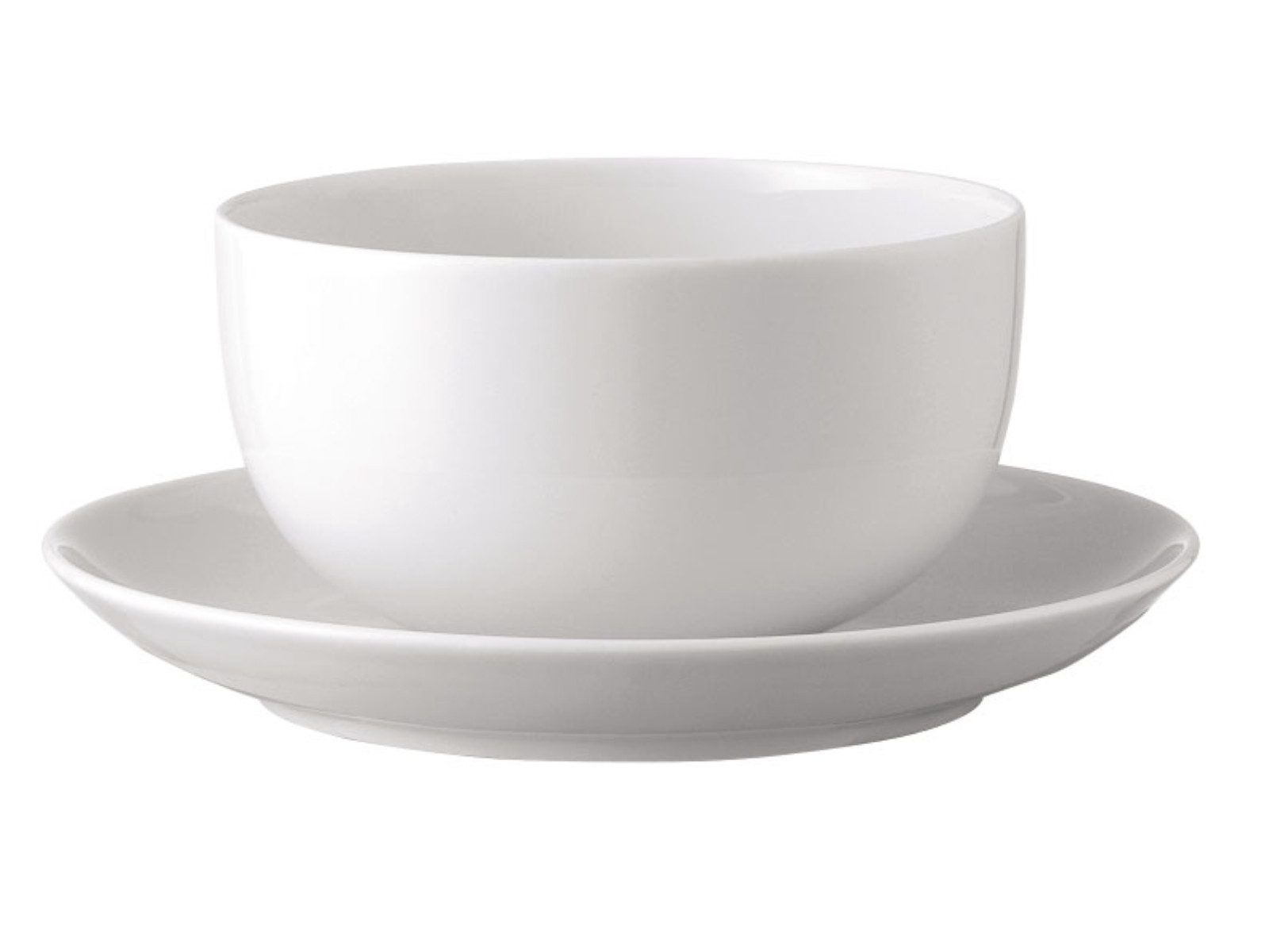 Rosenthal Sauciere Moon Weiss Sauciere 2-tlg., Porzellan, (Sauciere)