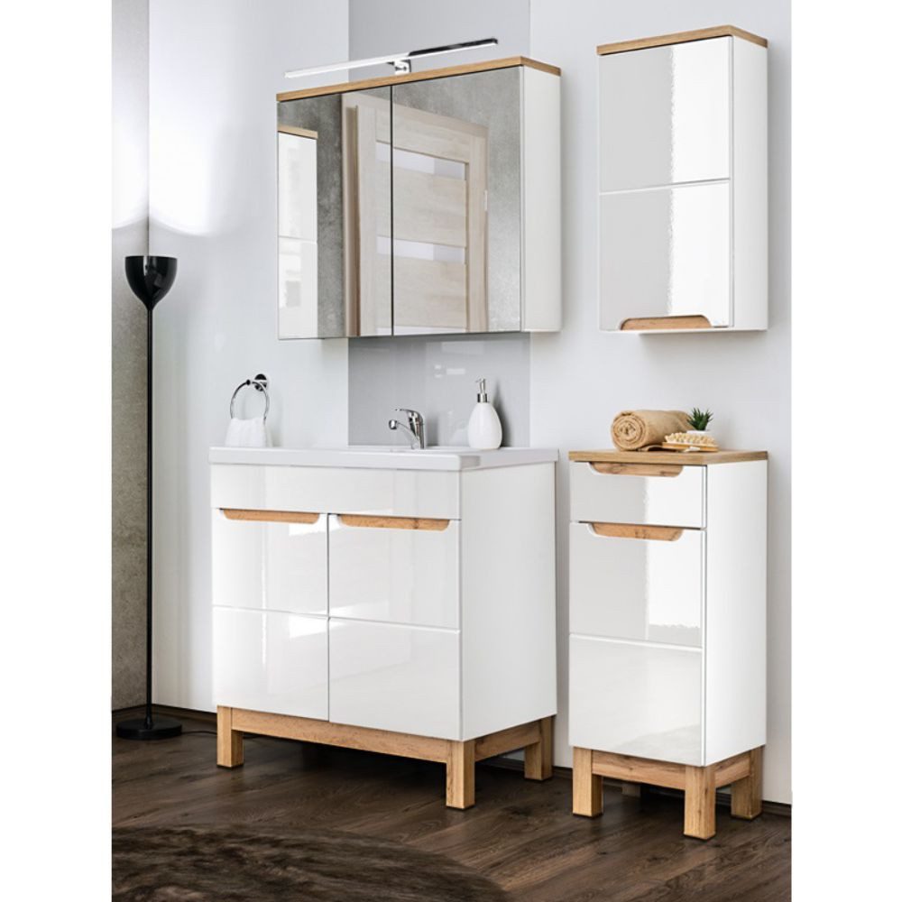 Lomadox Badmöbel-Set SOLNA-56, (Spar-Set, 6-St), weiß günstig online kaufen