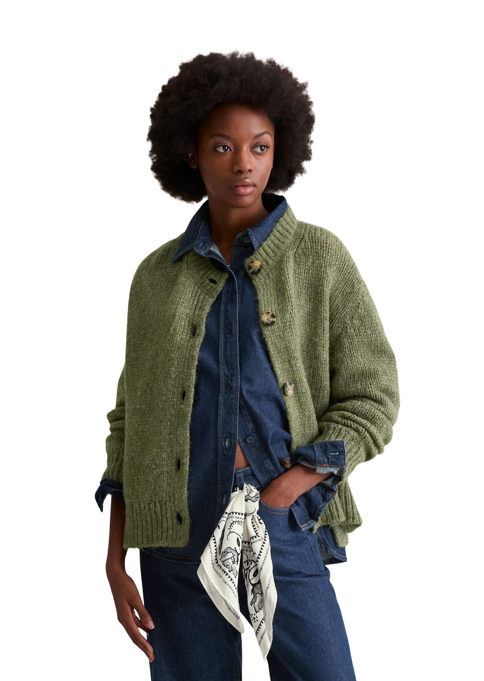 Marc O'Polo DENIM Cardigan relaxed aus günstig online kaufen