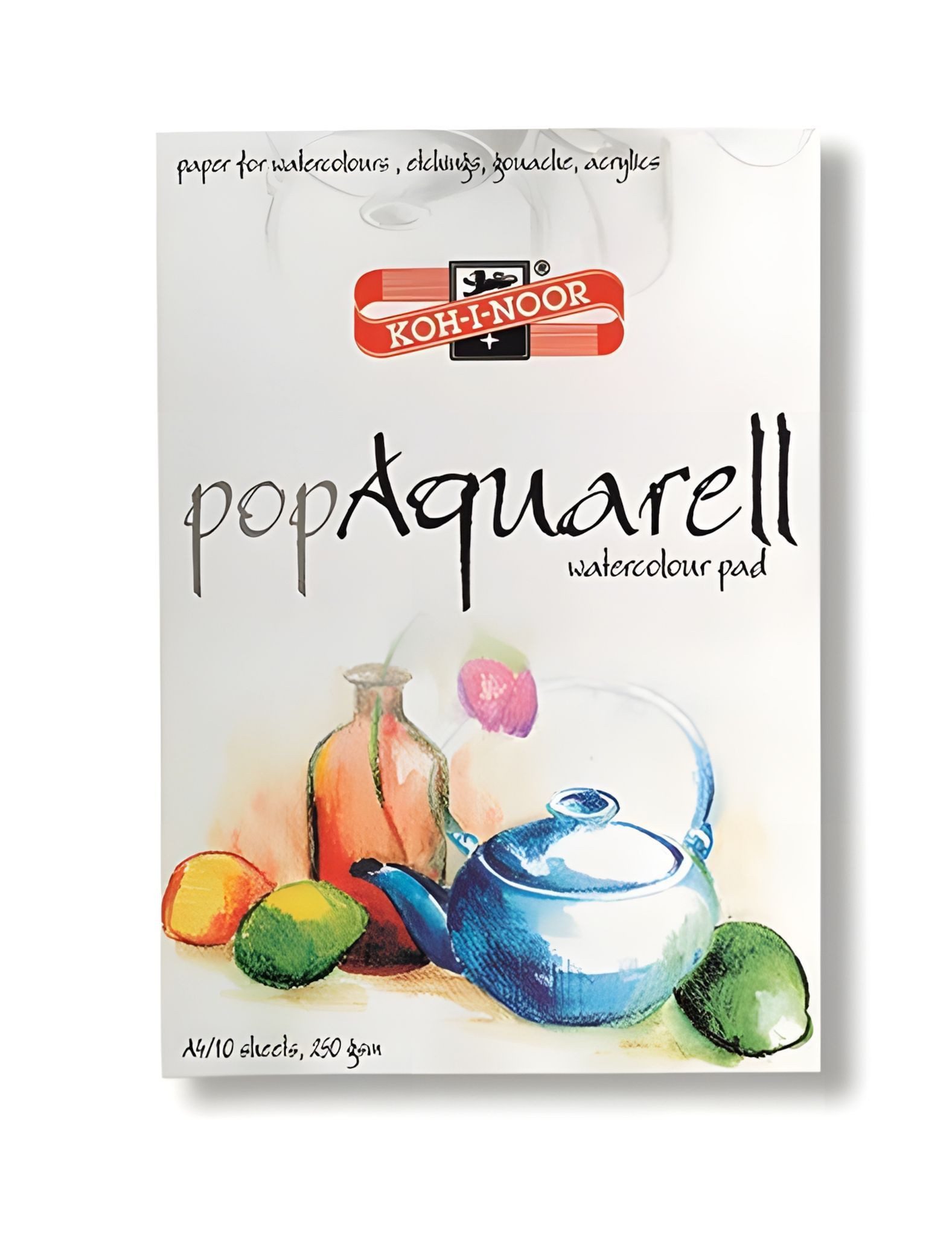 KOH-I-NOOR Zeichenpapier KOH Aquarell- Malblock A4 - 10 Blatt weiß, 250 g/m²