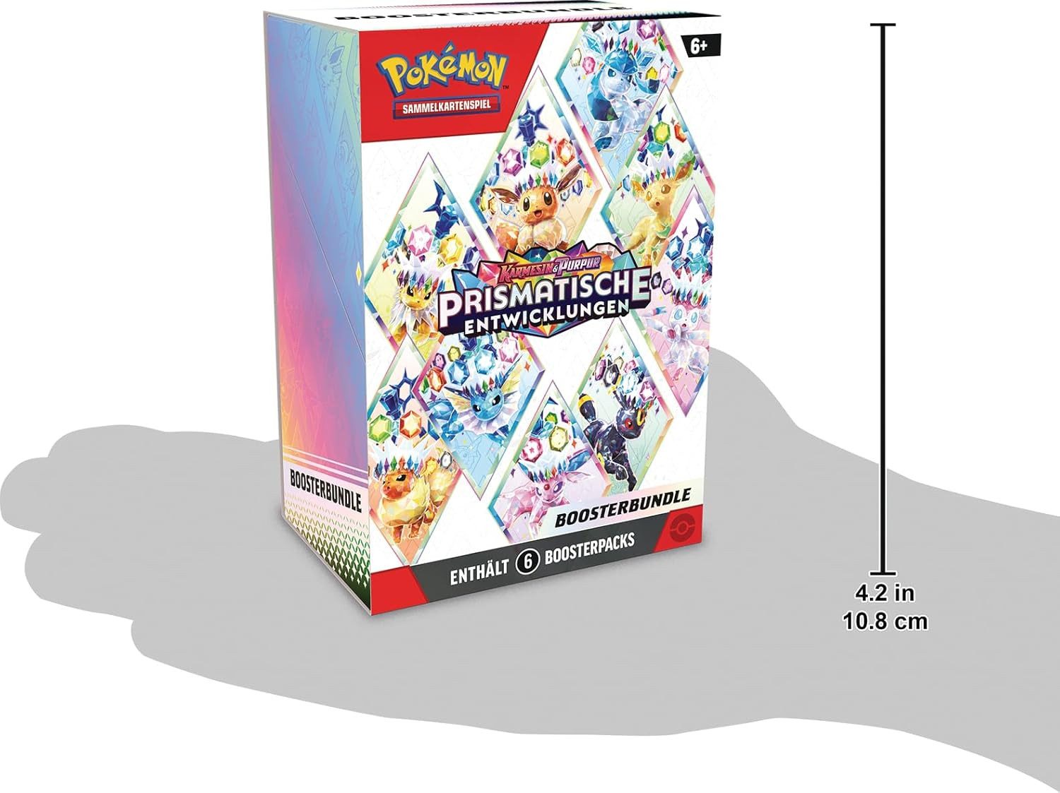 POKÉMON Sammelkarte Karmesin & Purpur – Prismatische Entwicklungen Booster Bundle Deutsch, Enthält 6 Booster Packs