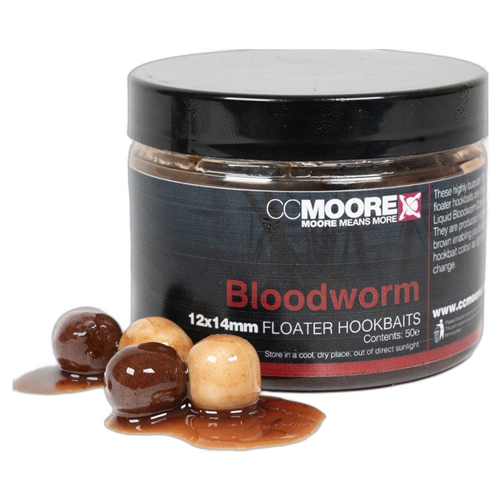 CC Moore Fischboilies Bloodworm Floater Hookbaits 12X14mm (50)