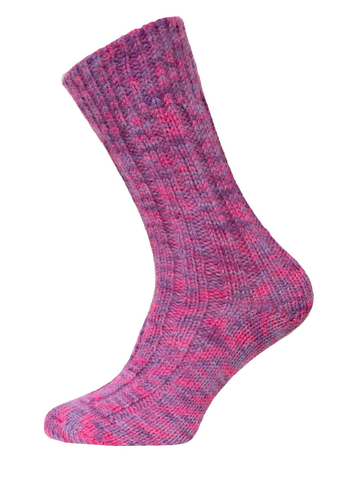 HomeOfSocks Socken 100% Schurwoll Socken Bunt Warm Warm und Dick 100% Schurwolle Handgestrickt-Optik